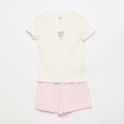 2-piece cotton pyjamas PINK