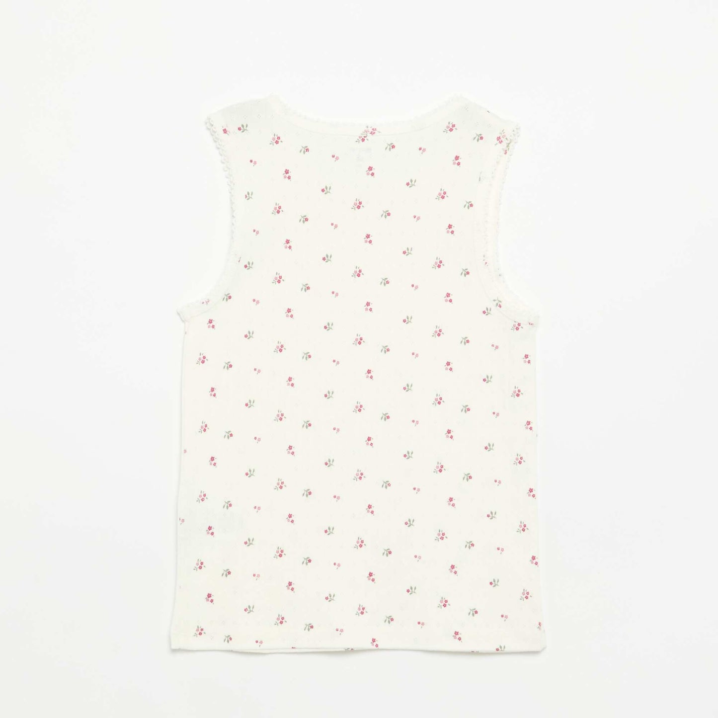 Pack of 2 pointelle knit tank tops BEIGE