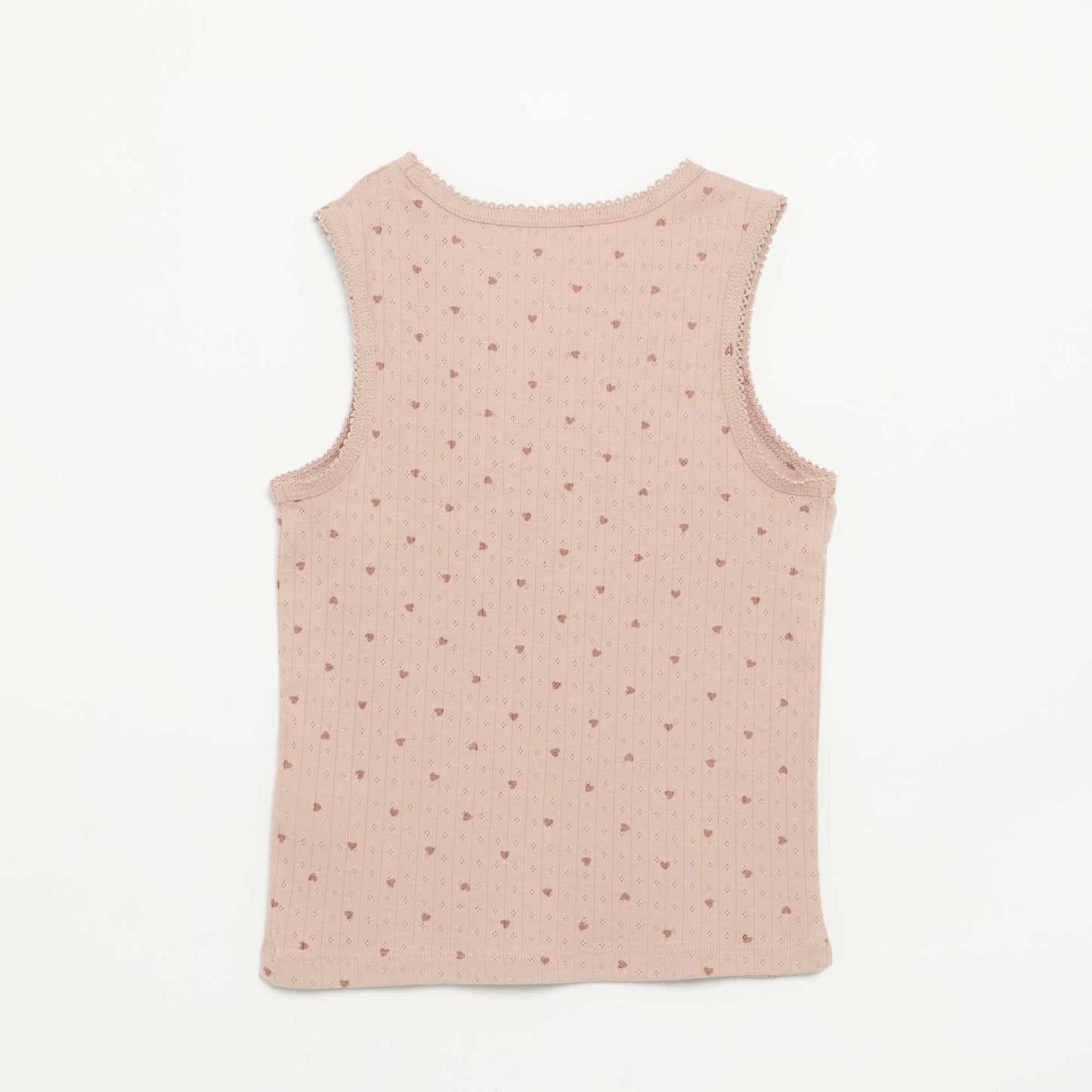 Pack of 2 pointelle knit tank tops BEIGE