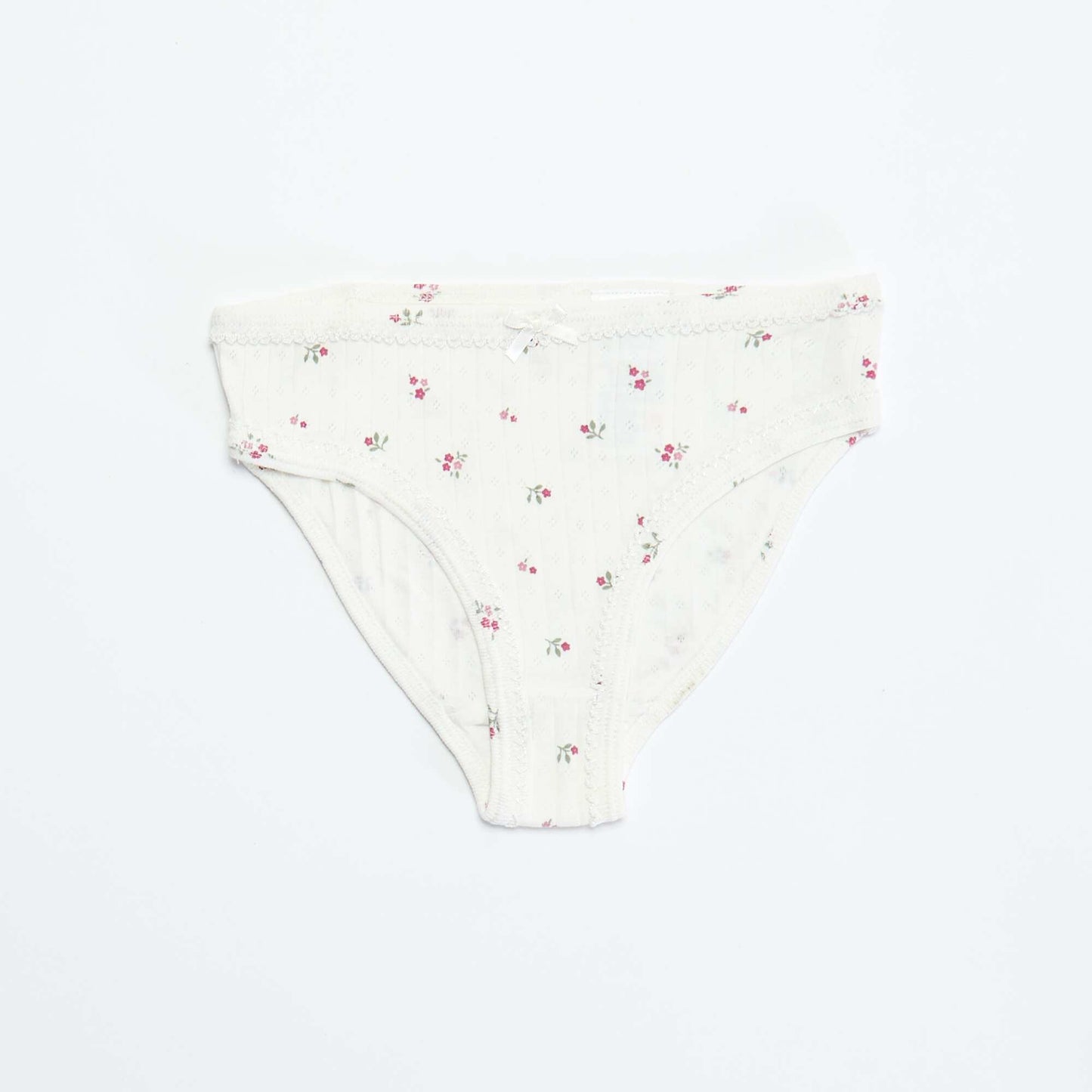 Cute 3-Pack Pointelle Knit Briefs BEIGE
