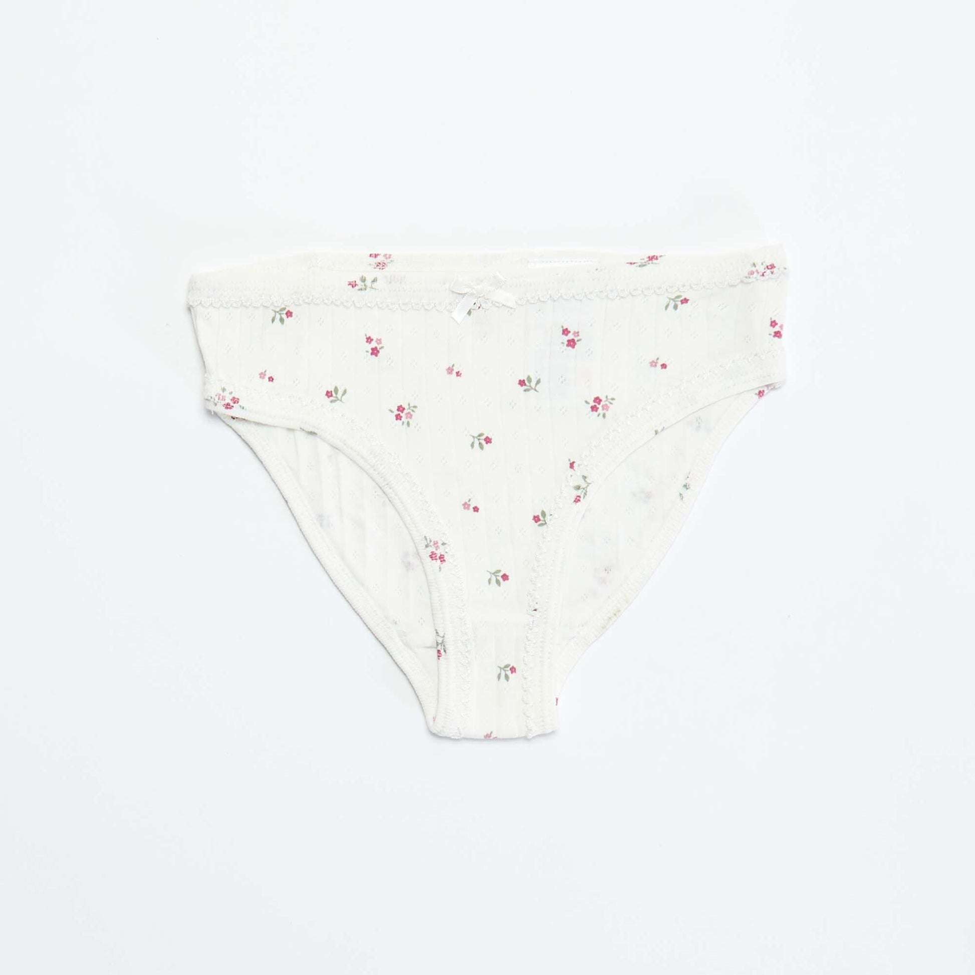 Cute 3-Pack Pointelle Knit Briefs BEIGE