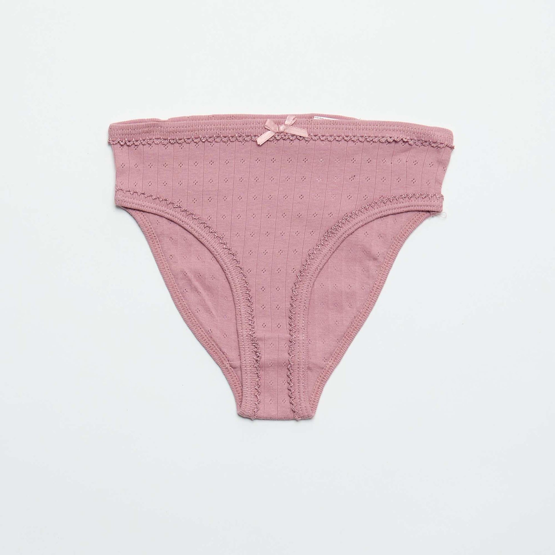 Cute 3-Pack Pointelle Knit Briefs BEIGE