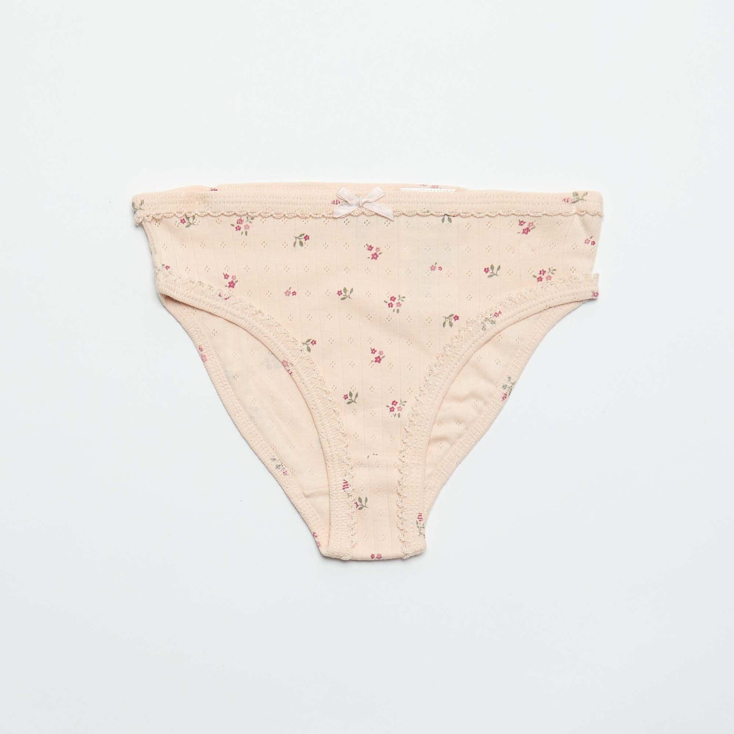 Cute 3-Pack Pointelle Knit Briefs BEIGE