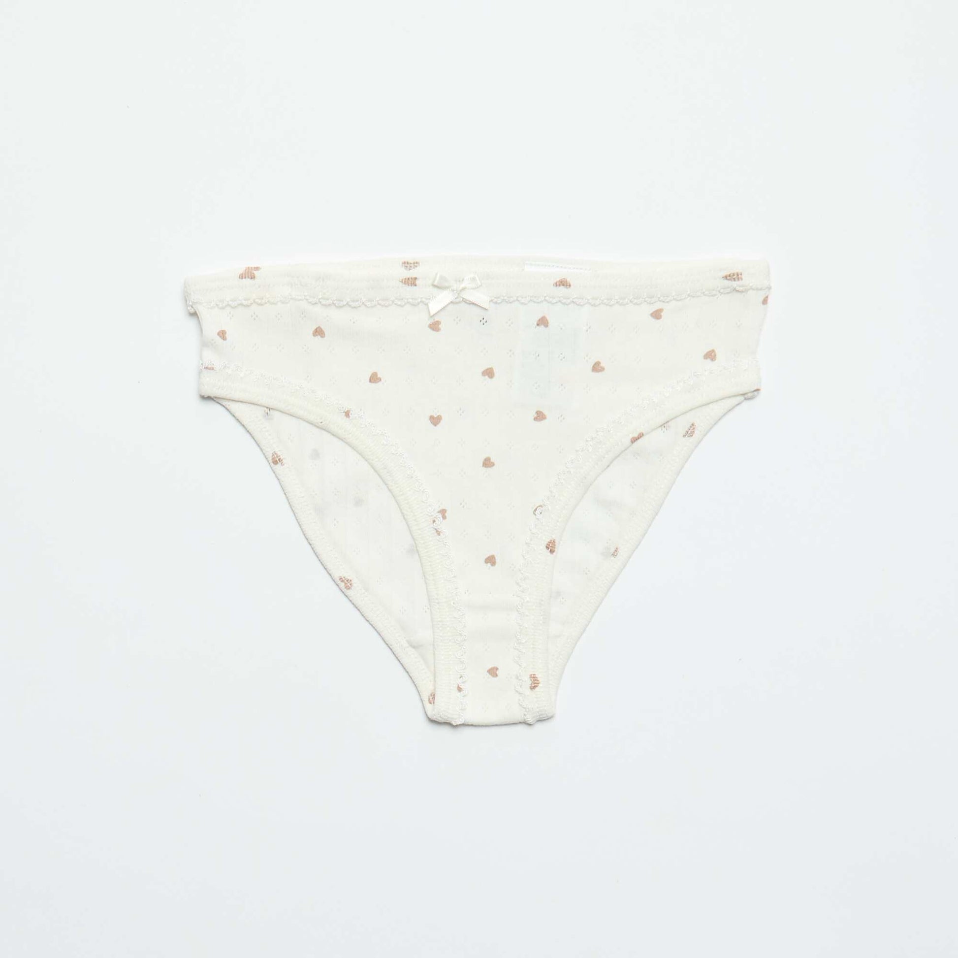Cute 3-Pack Pointelle Knit Briefs WHITE