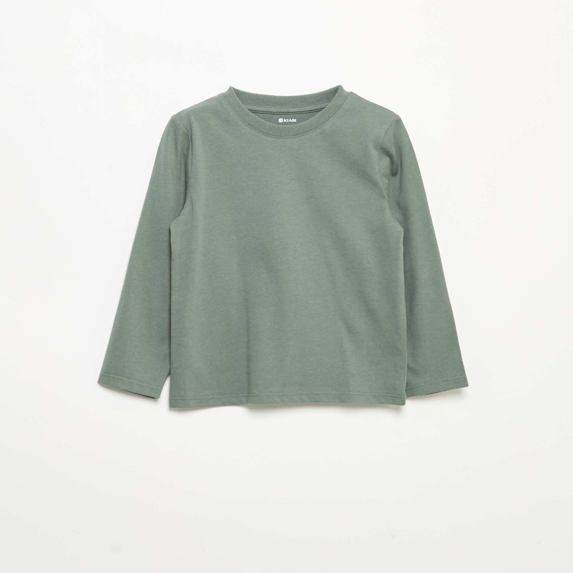 Pack of 3 long-sleeved t-shirts KHAKI