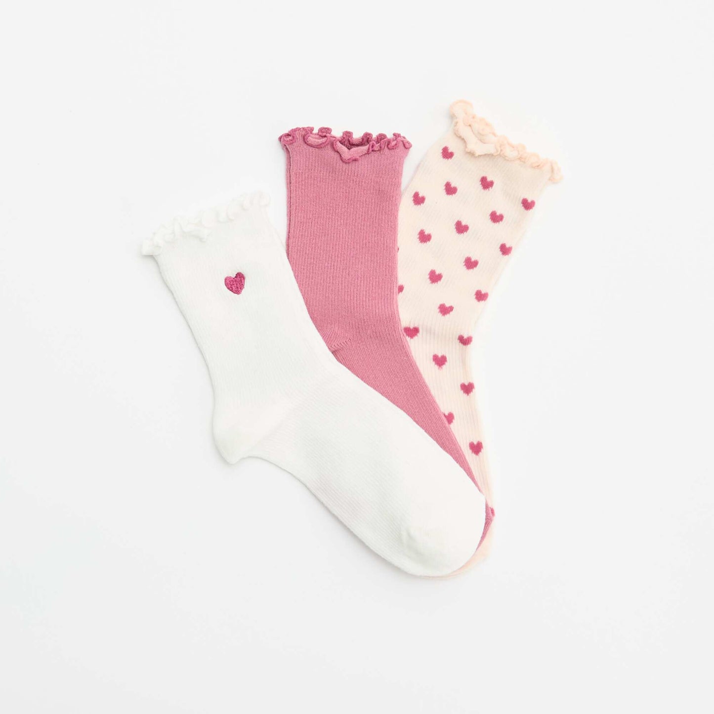 Pack of 3 ankle socks PINK