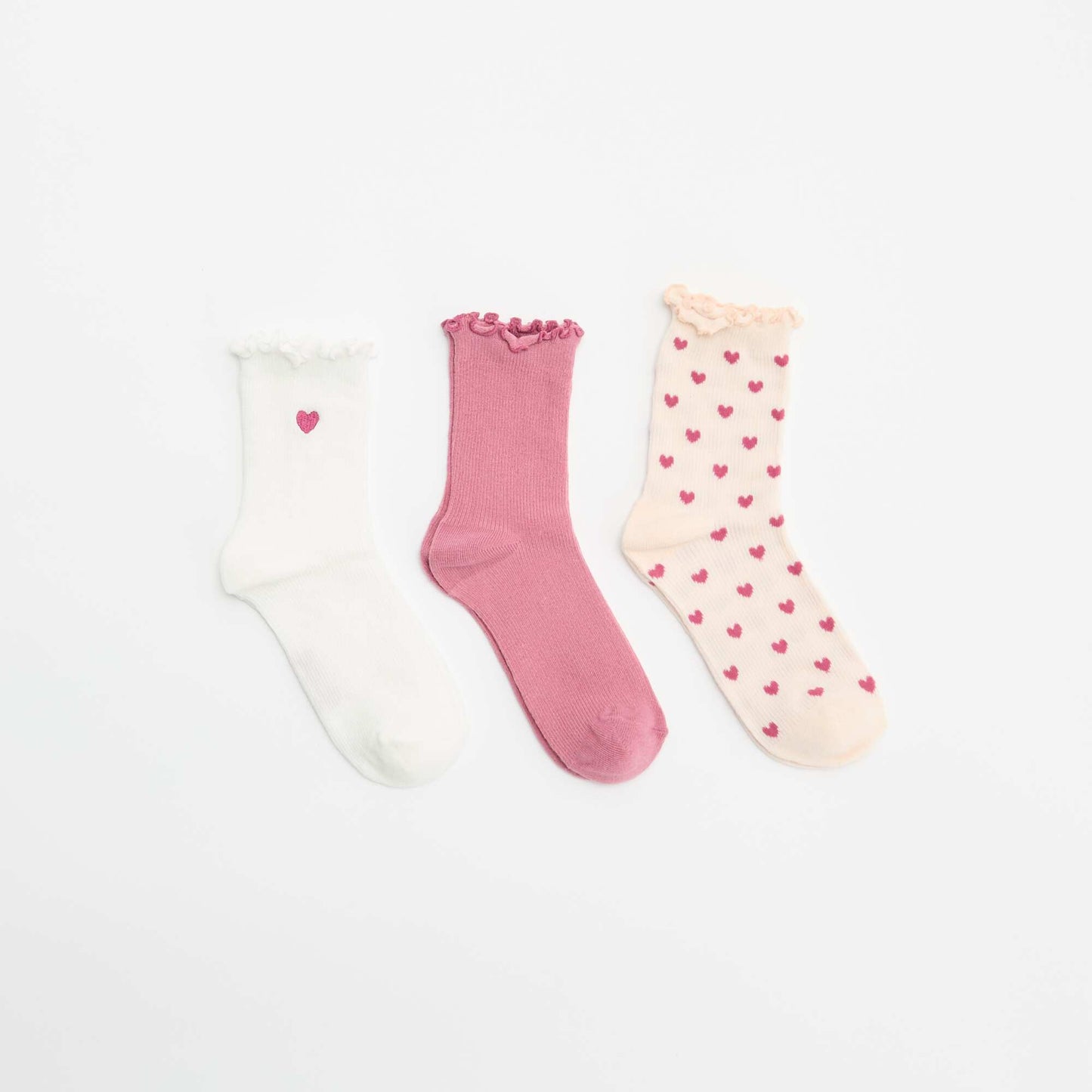 Pack of 3 ankle socks PINK