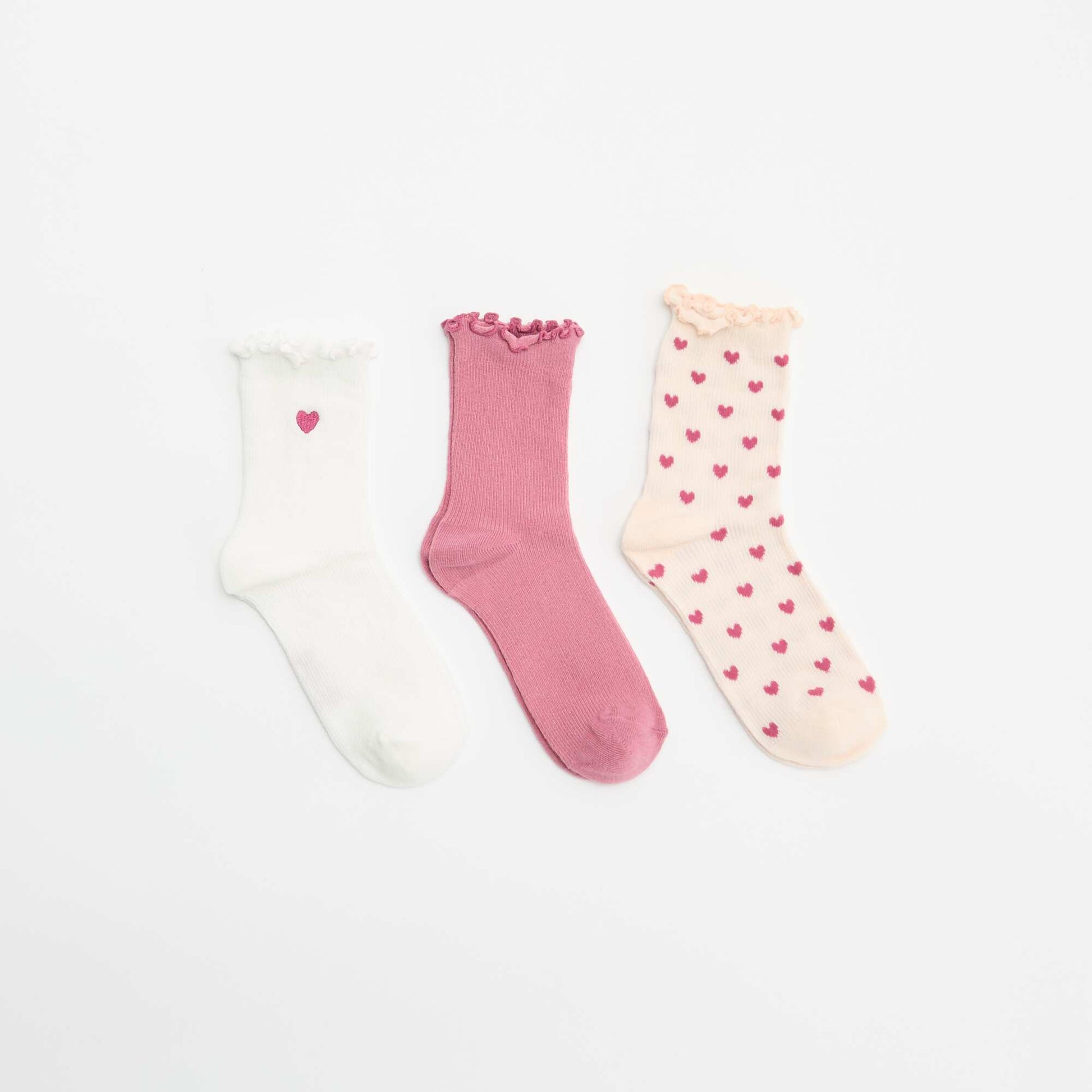 Pack of 3 ankle socks PINK