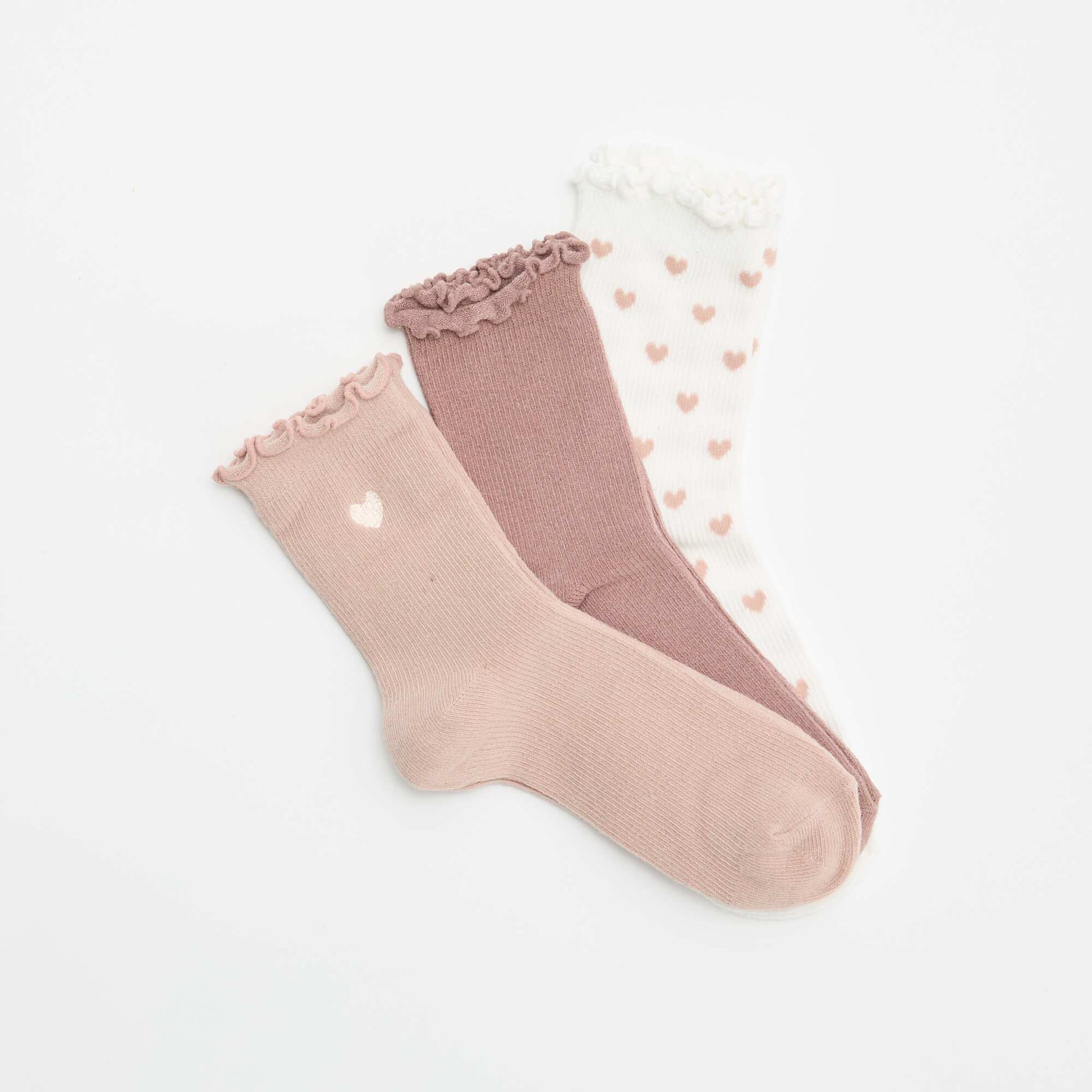Pack of 3 ankle socks BEIGE