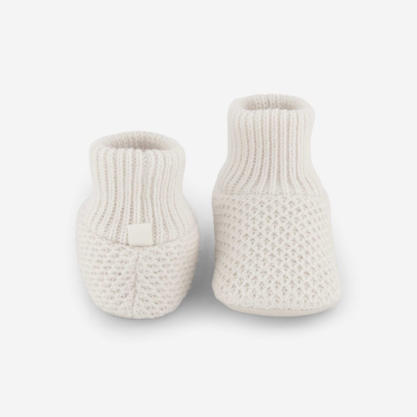 High-top knitted booties BEIGE