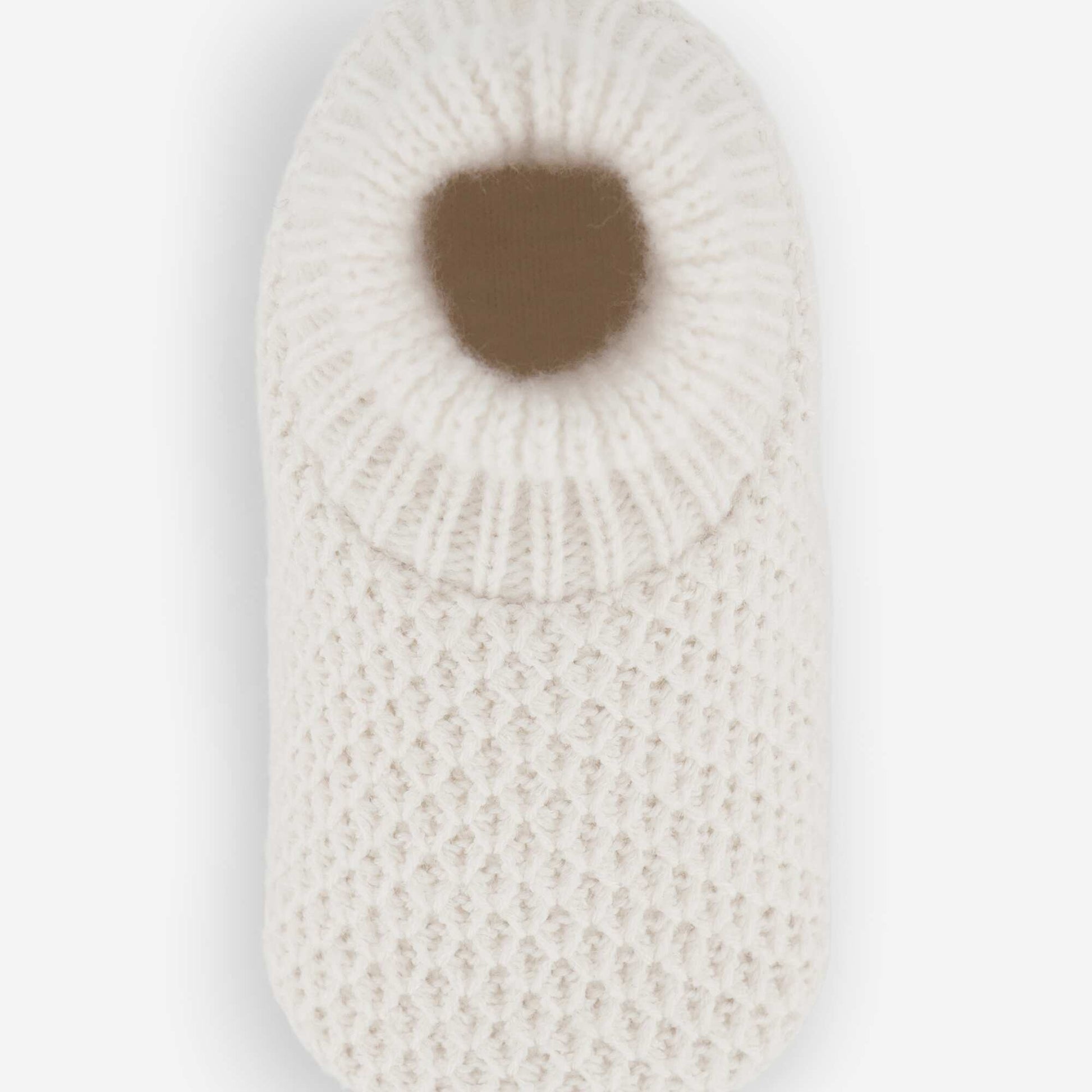 High-top knitted booties BEIGE