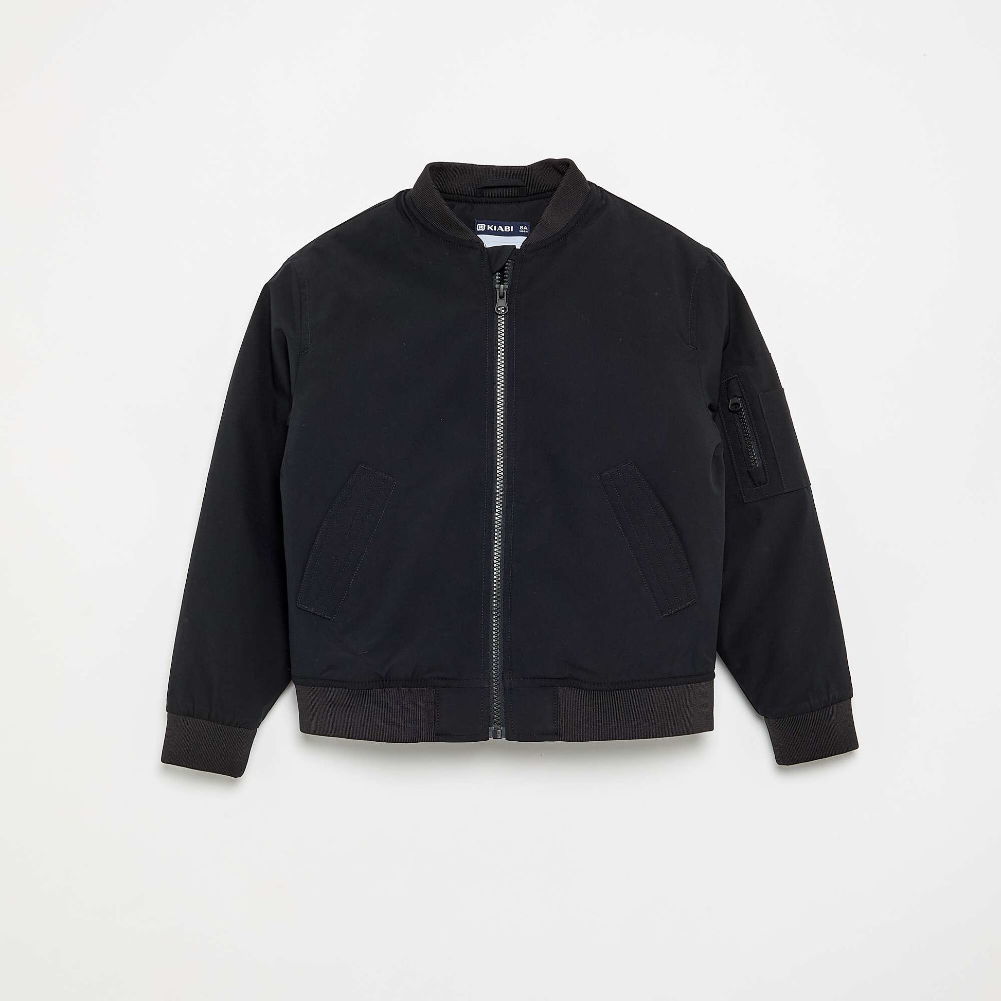 Plain bomber jacket BLACK