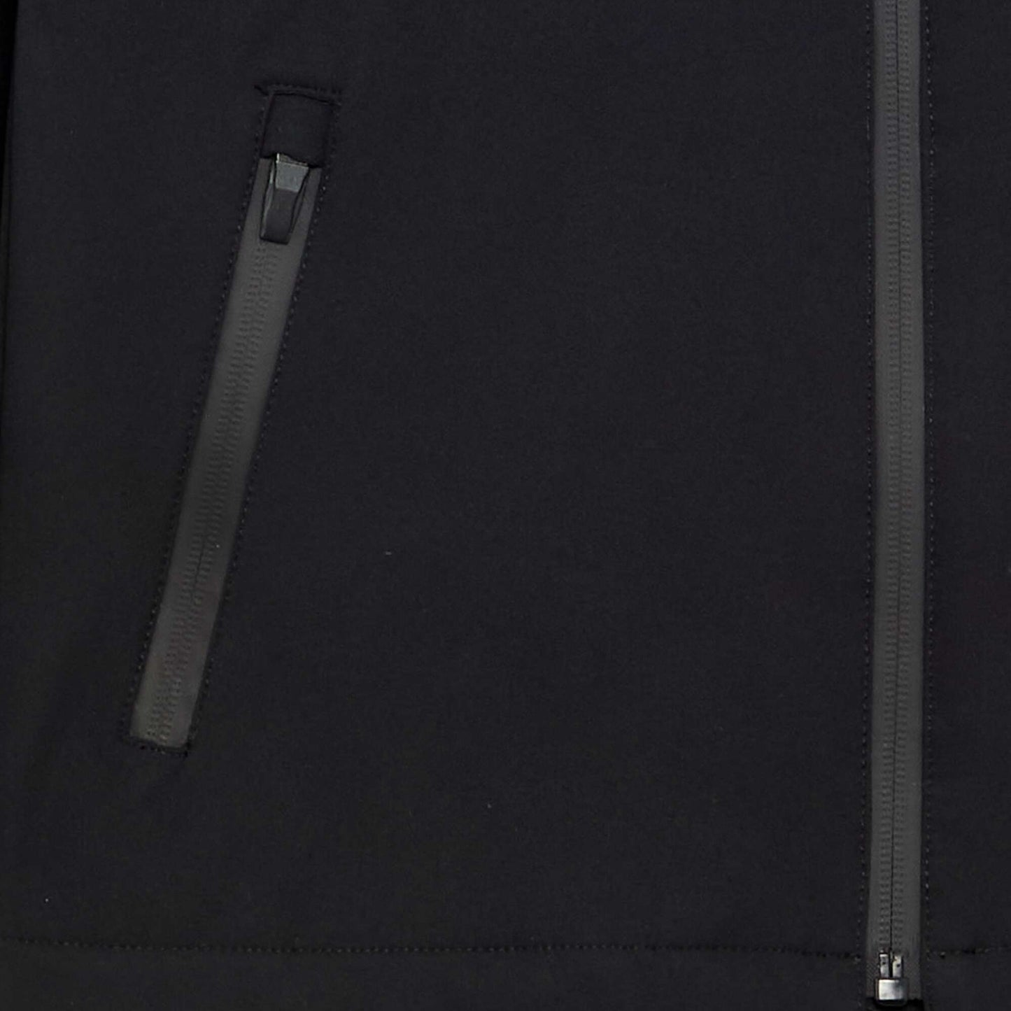 Microfleece-lined hooded jacket BLACK