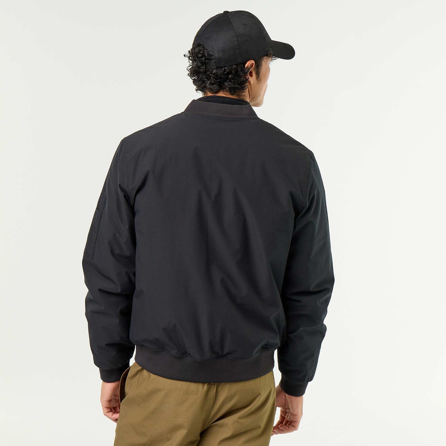 Short aviator jacket BLACK