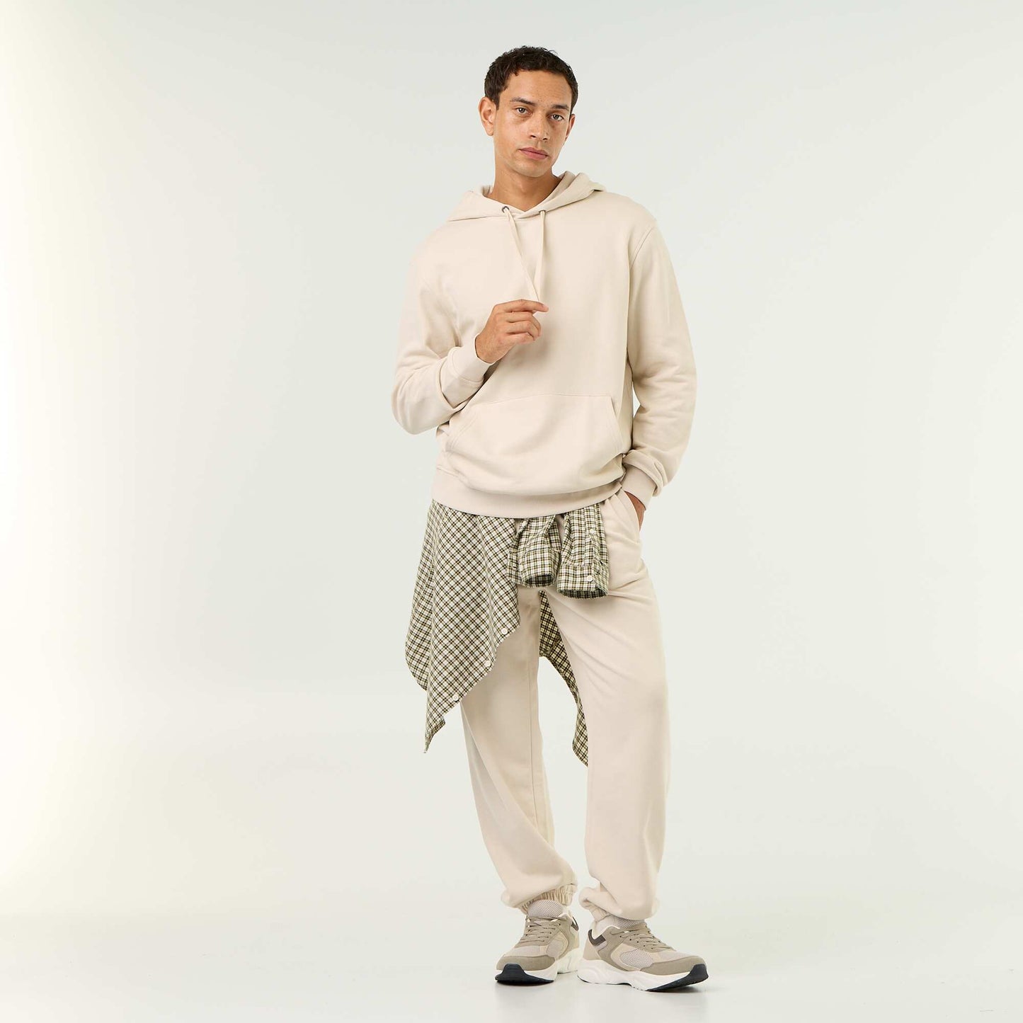Plain Hooded Sweatshirt GREY