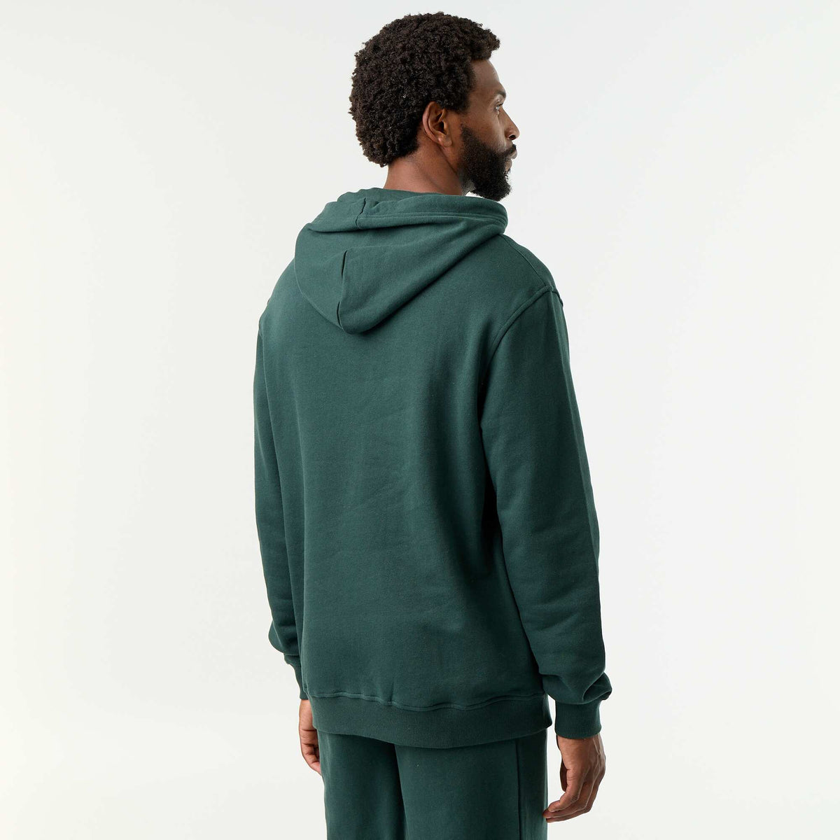 Plain Hooded Sweatshirt GREEN