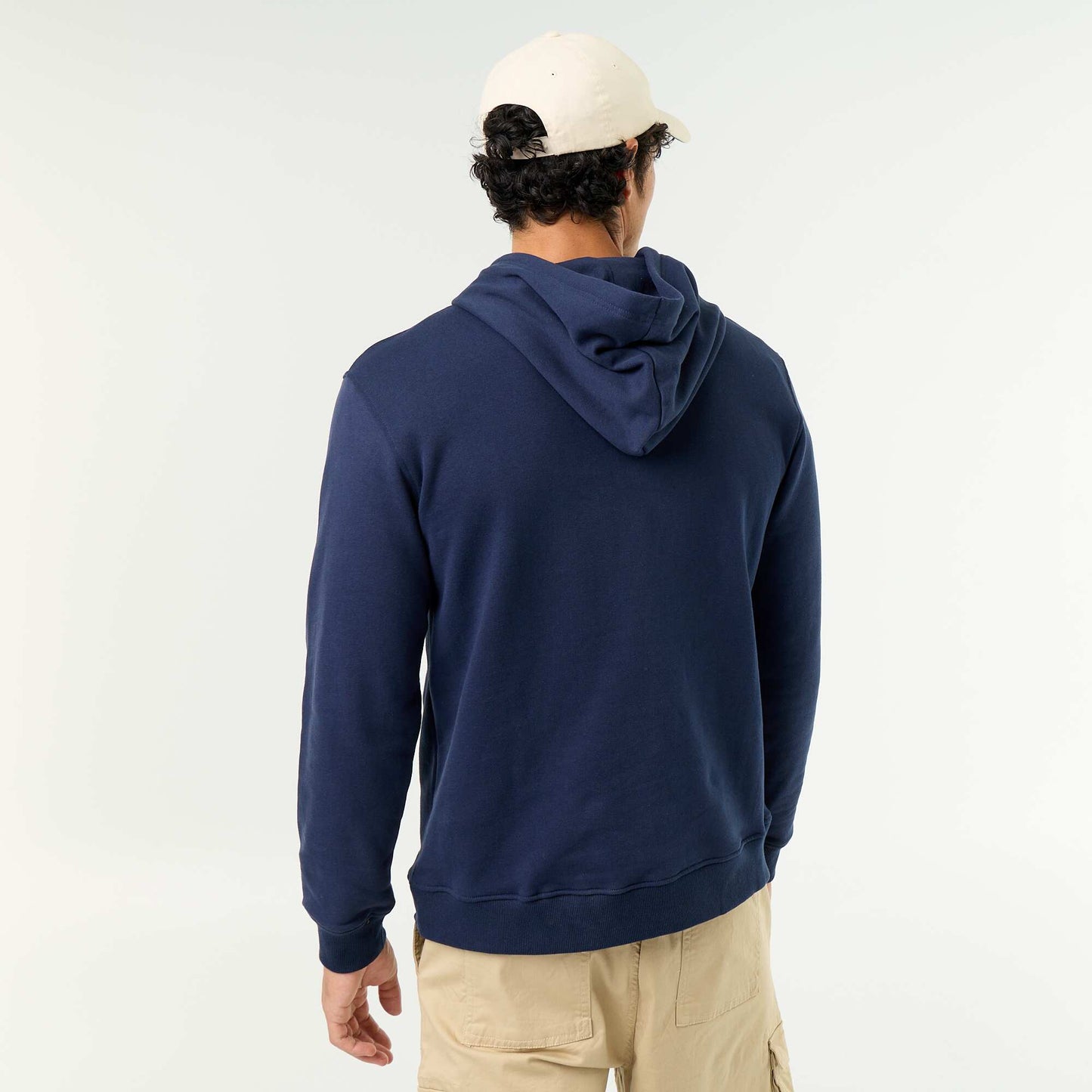 Plain Hooded Sweatshirt NAVY