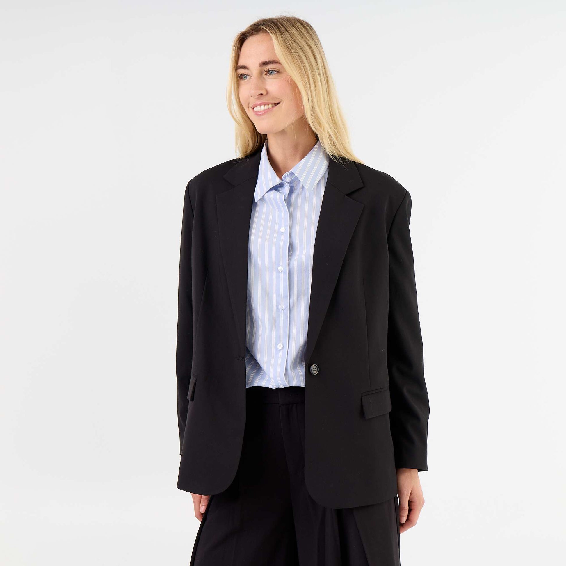 Long tailored jacket BLACK