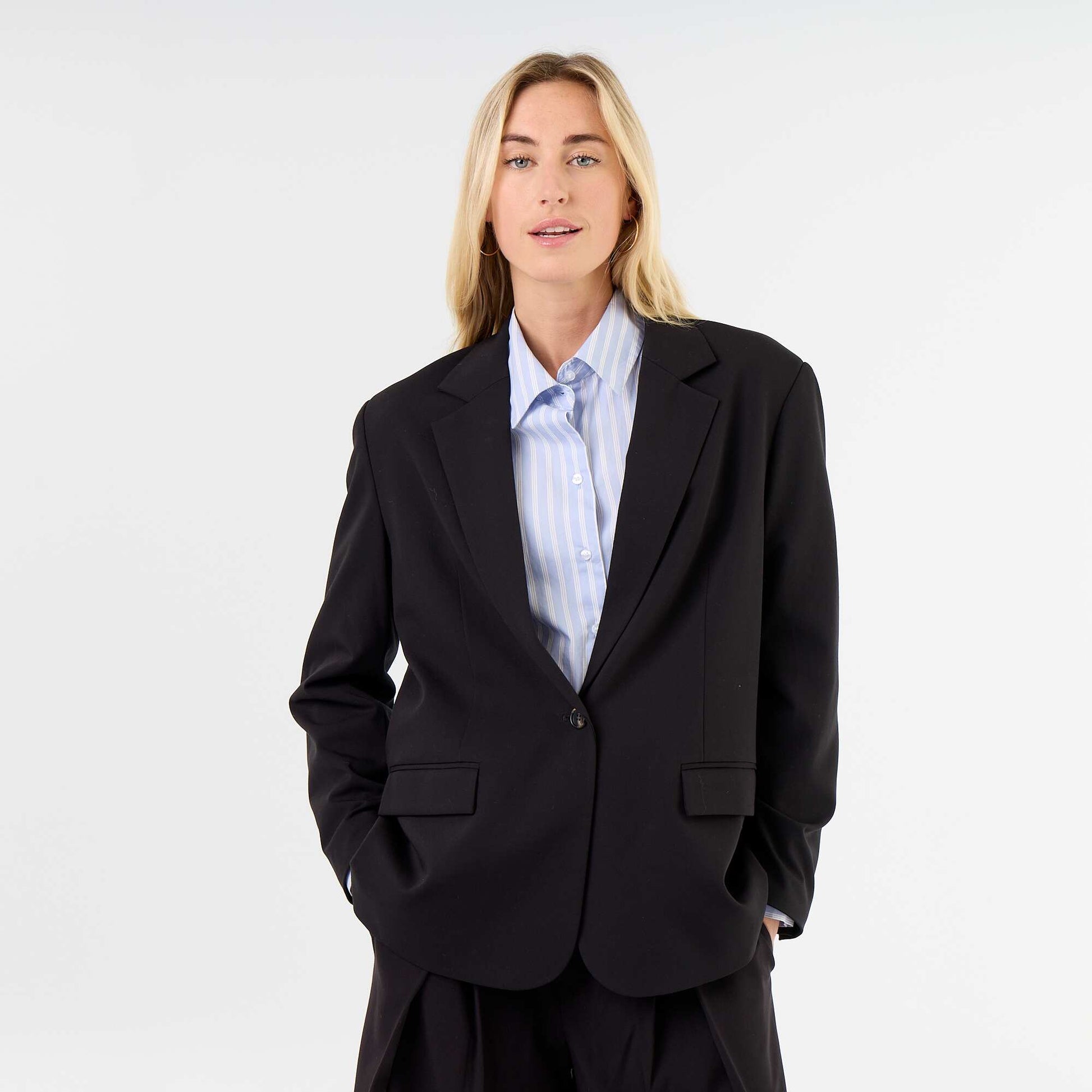 Long tailored jacket BLACK
