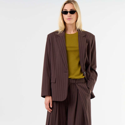 Long tailored jacket BROWN