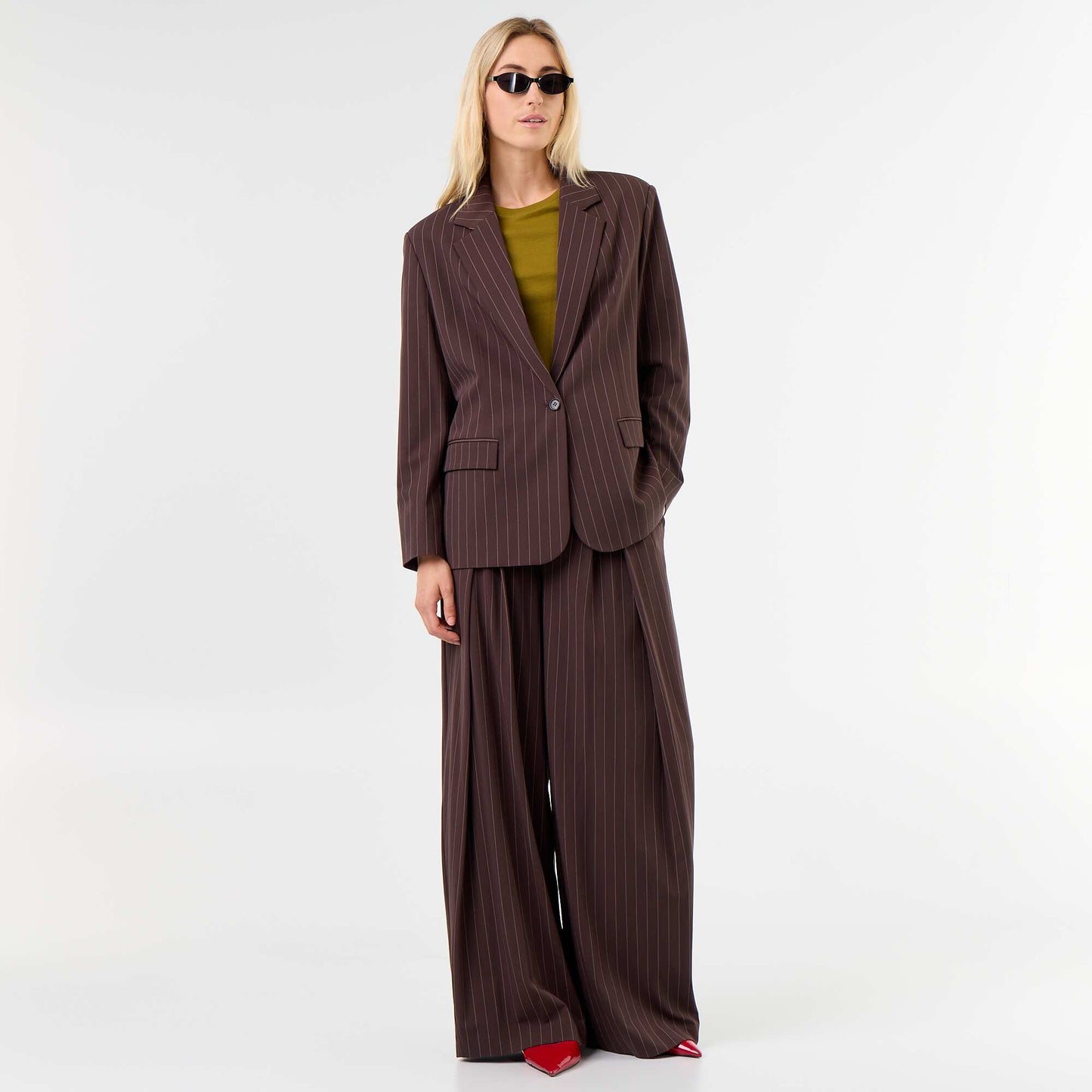 Long tailored jacket BROWN