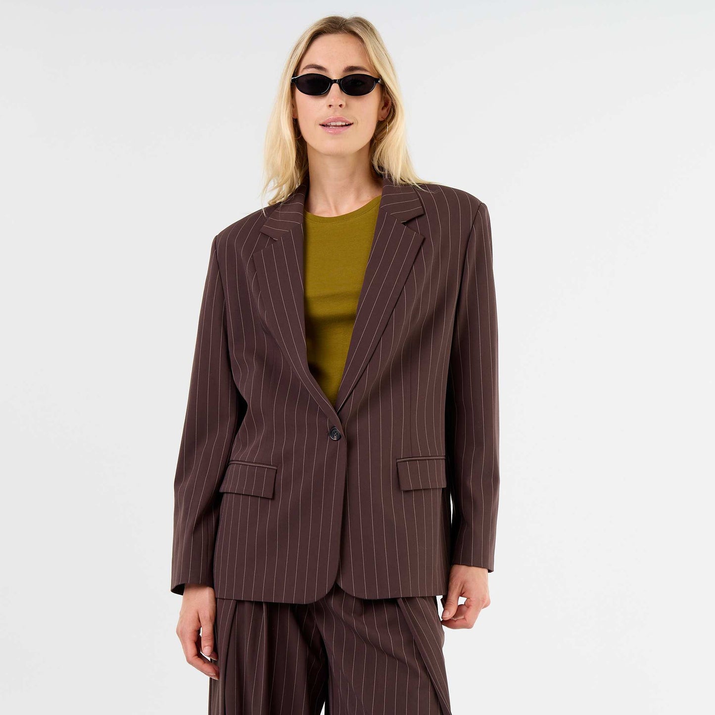 Long tailored jacket BROWN