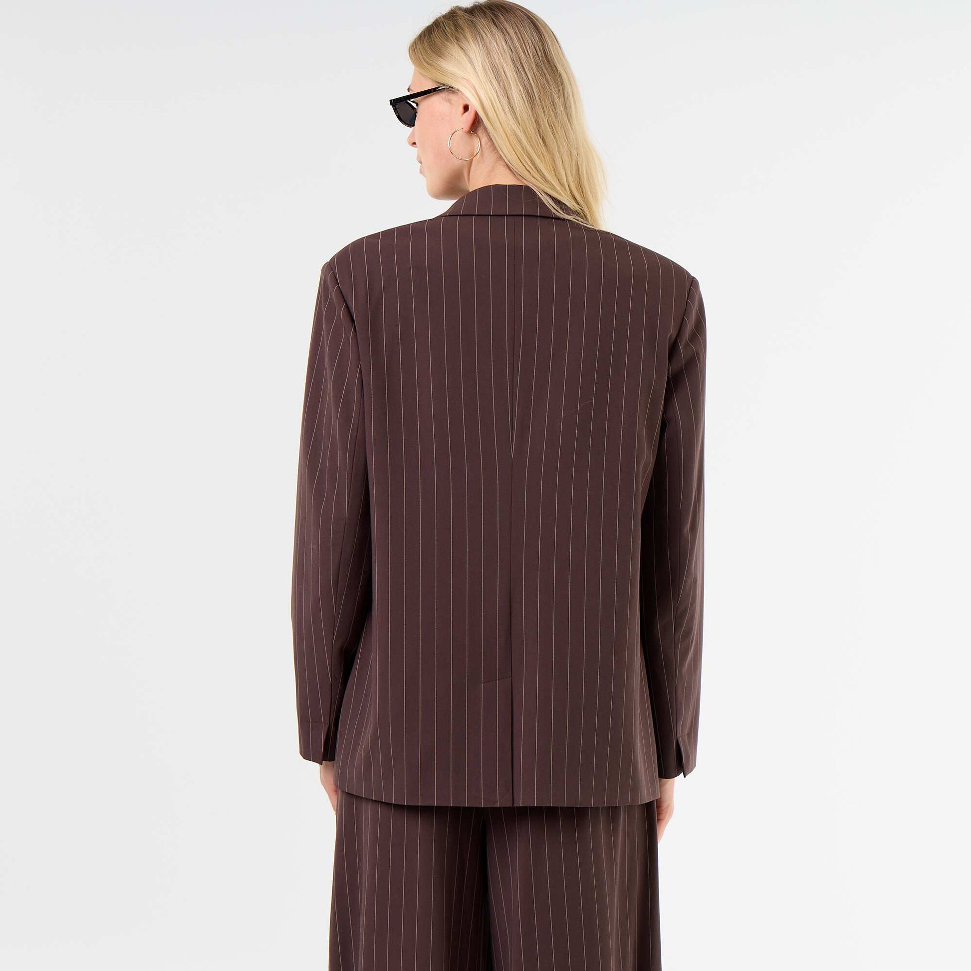Long tailored jacket BROWN