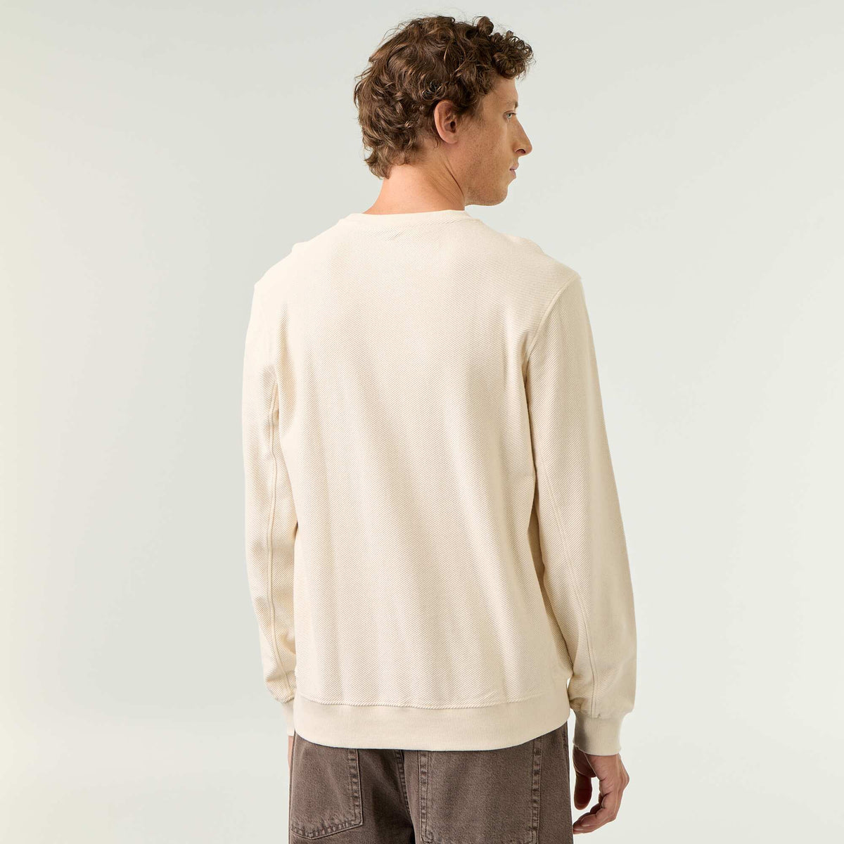 Ribbed Fine-Gauge Knit Sweater WHITE
