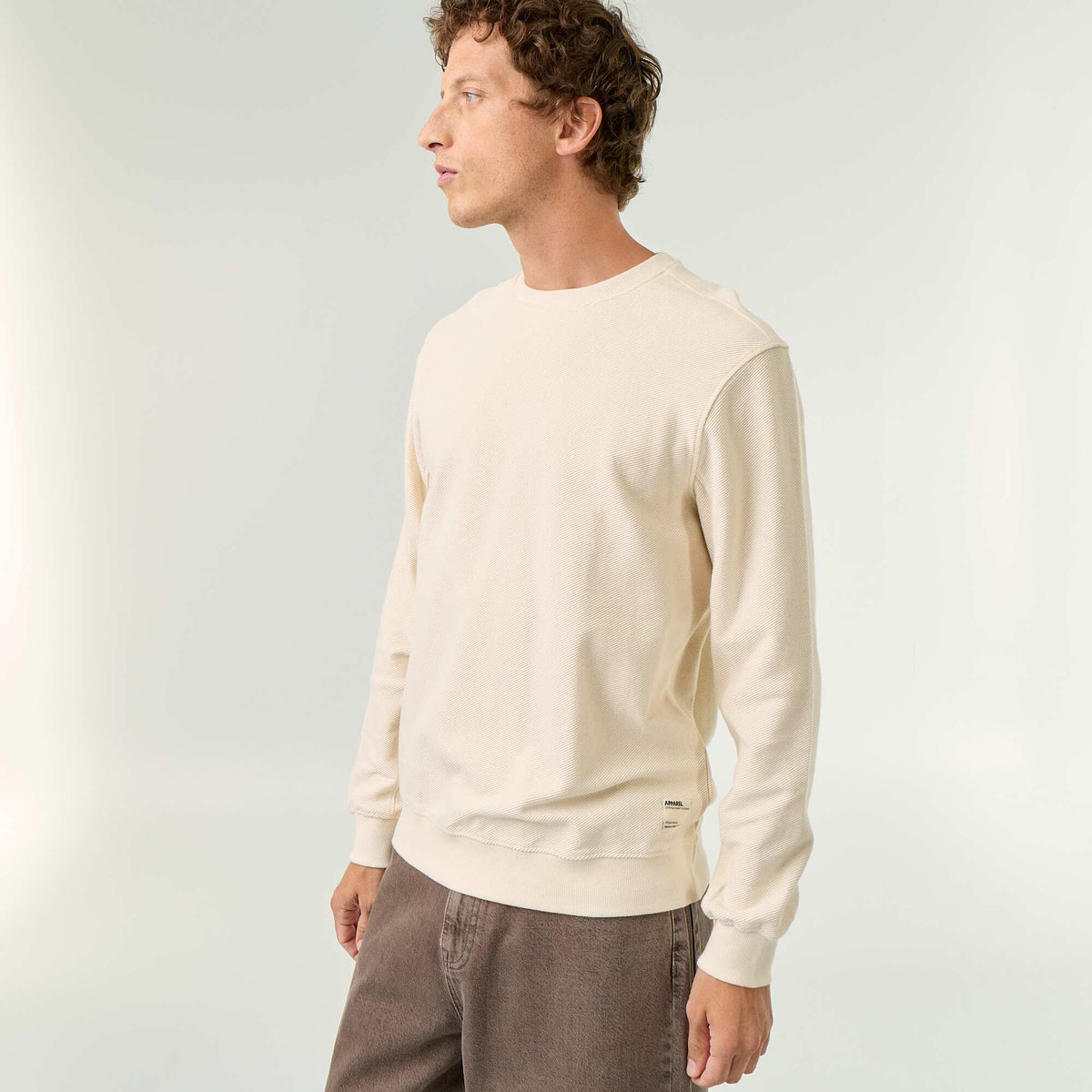 Ribbed Fine-Gauge Knit Sweater WHITE