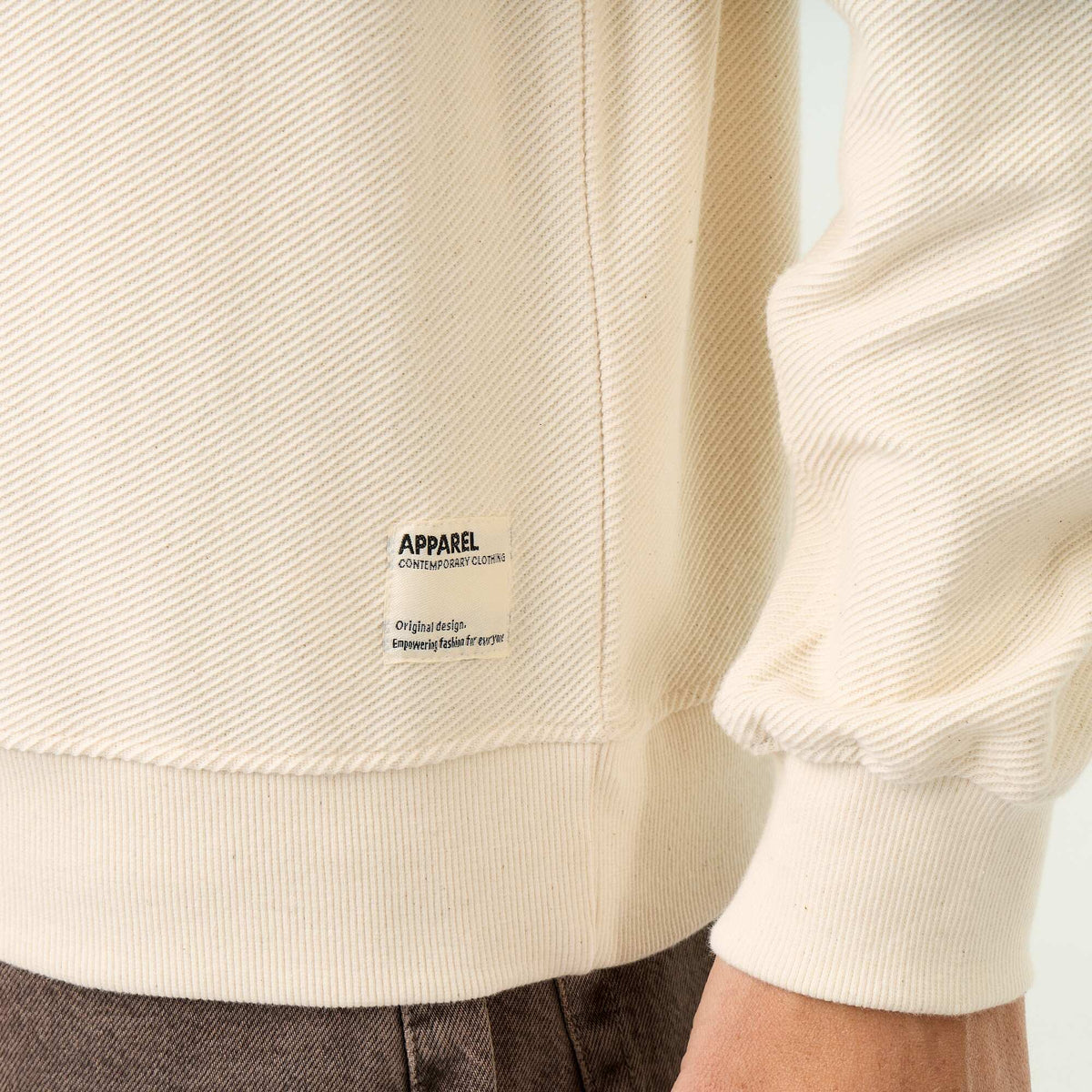 Ribbed Fine-Gauge Knit Sweater WHITE