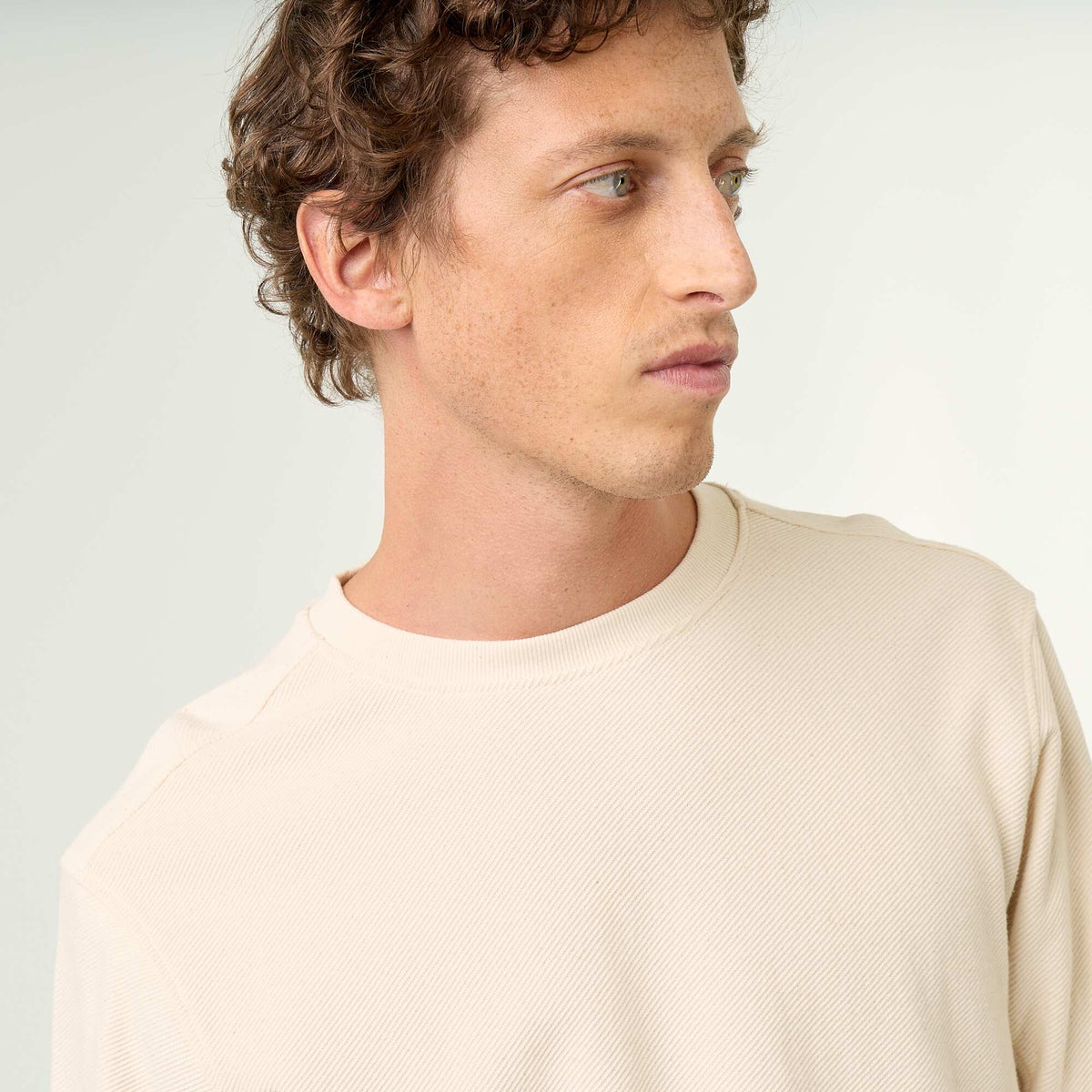 Ribbed Fine-Gauge Knit Sweater WHITE