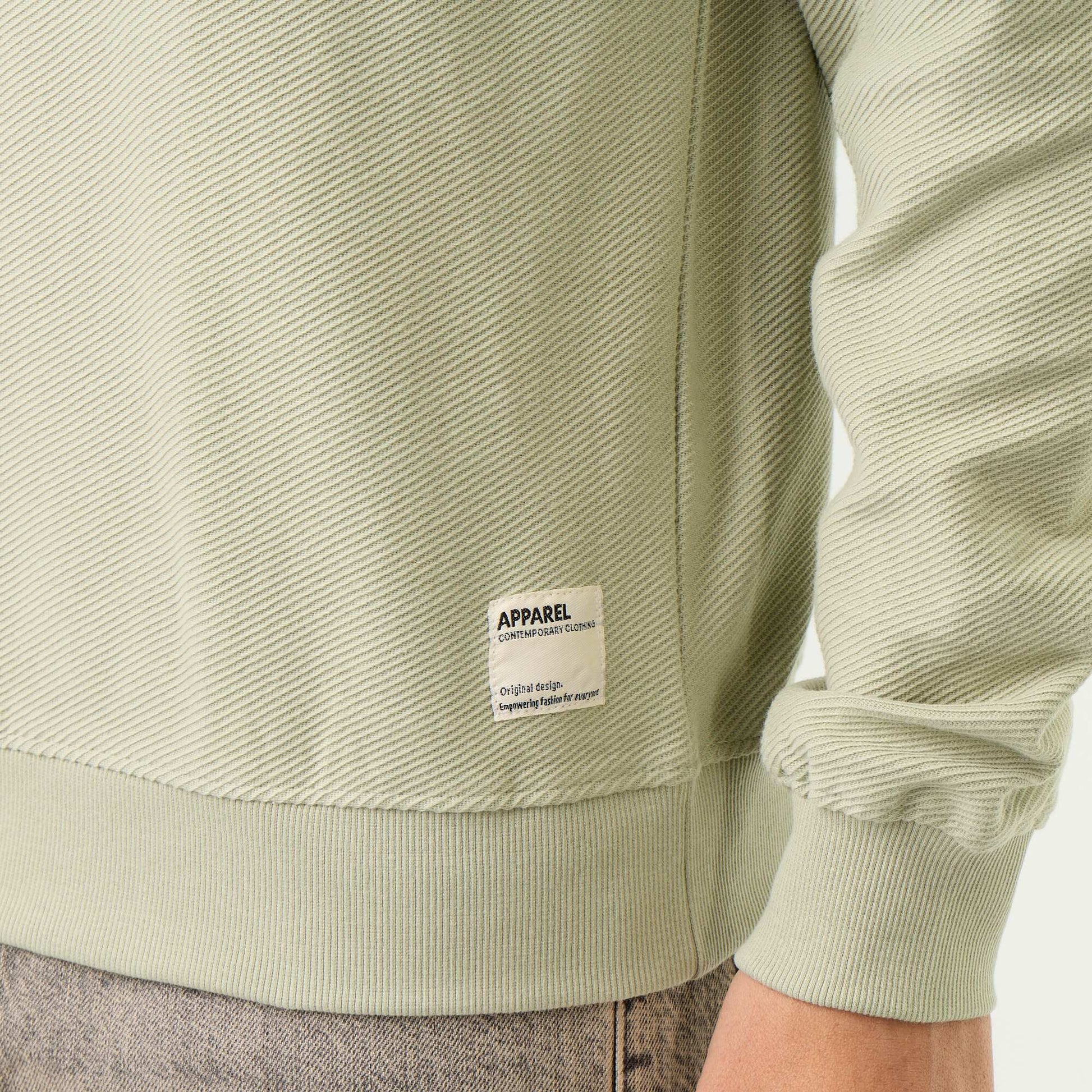 Ribbed Fine-Gauge Knit Sweater GREEN