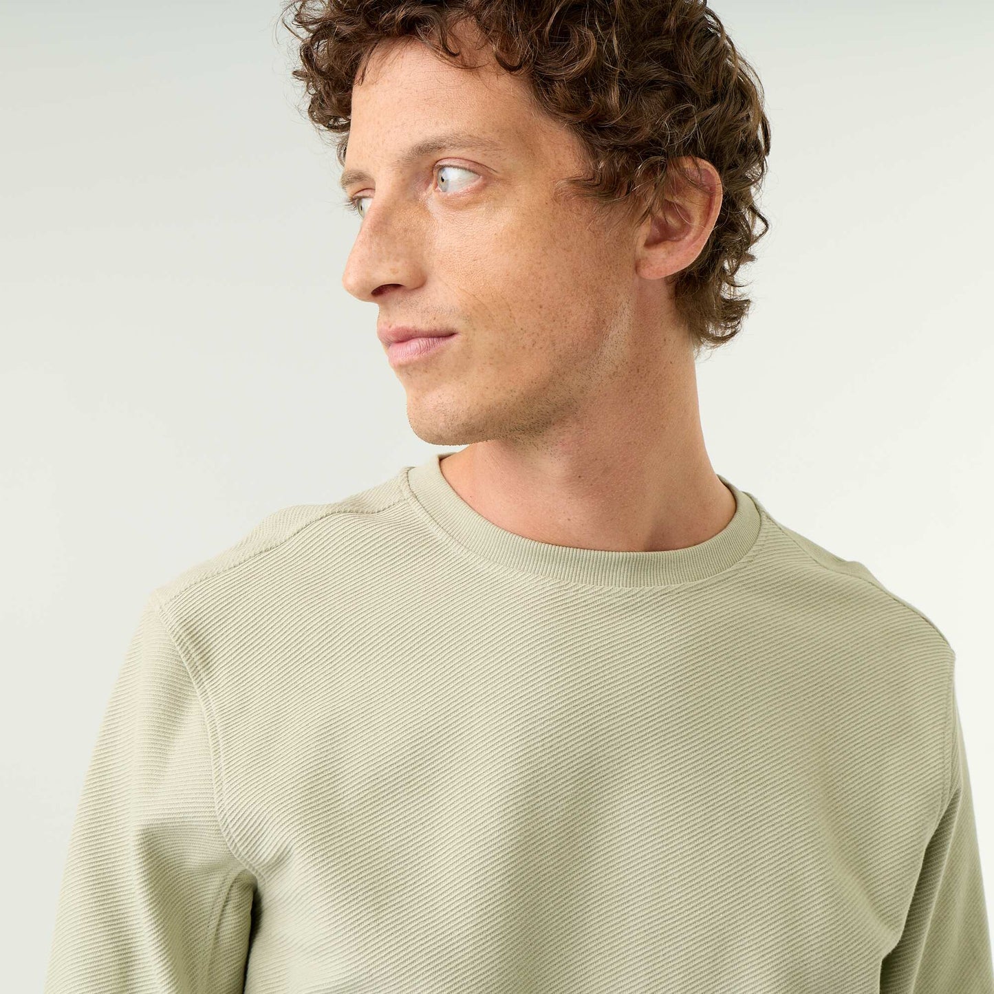 Ribbed Fine-Gauge Knit Sweater GREEN