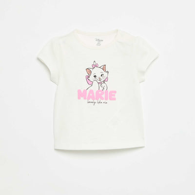 'Disney' 'Marie' Short-Sleeved T-shirt WHITE