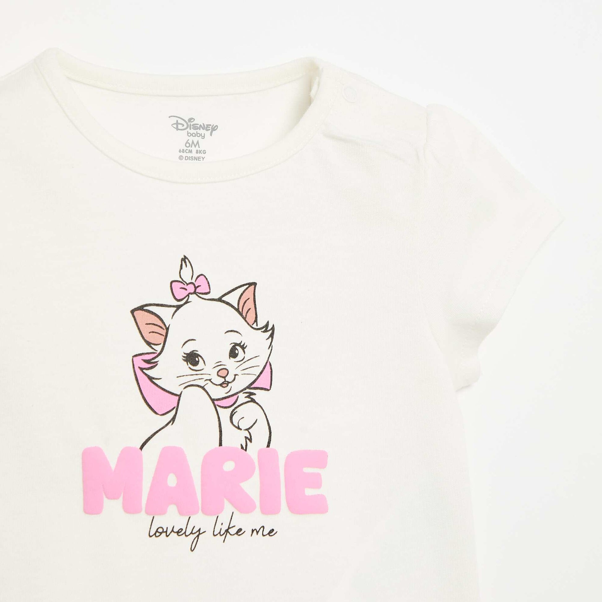 'Disney' 'Marie' Short-Sleeved T-shirt WHITE