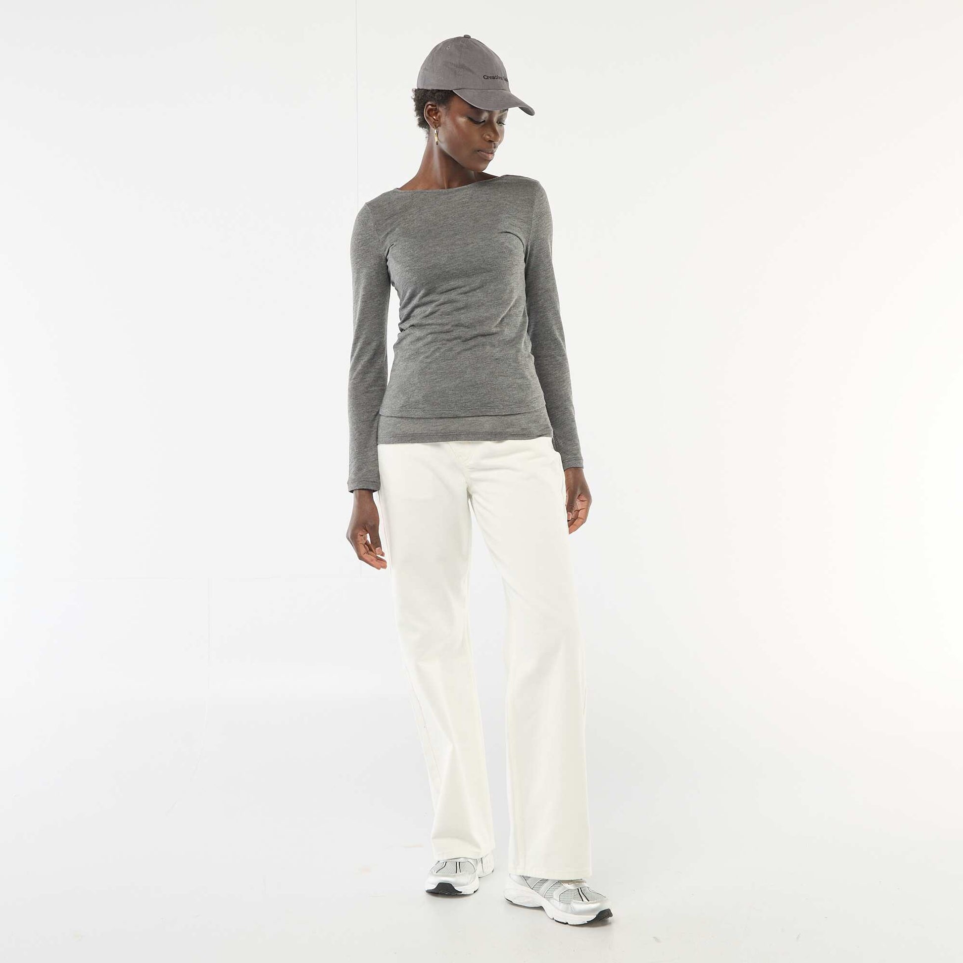 2-in-1 Tank Top T-Shirt GREY