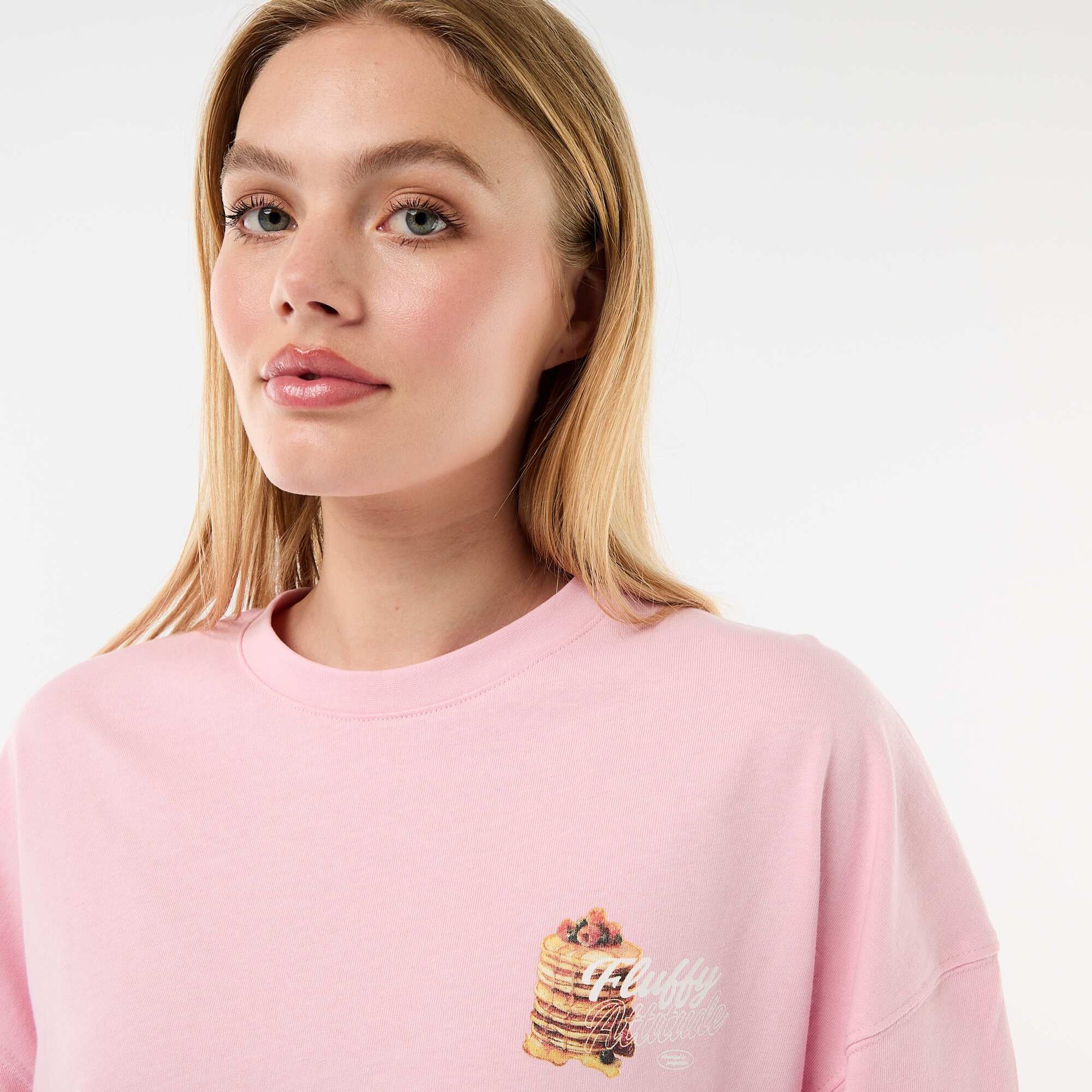 Short-sleeved double-sided print t-shirt PINK