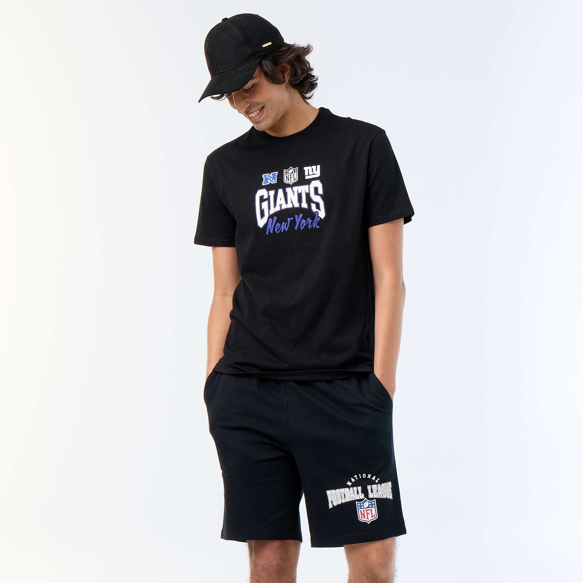 NFL T-shirt + Shorts Pajama Set - 2-Piece BLACK