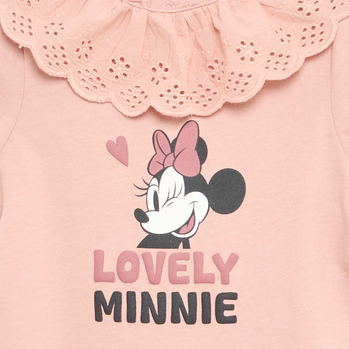 Disney 'Minnie' Short-Sleeved T-shirt with Ruffle Collar PINK