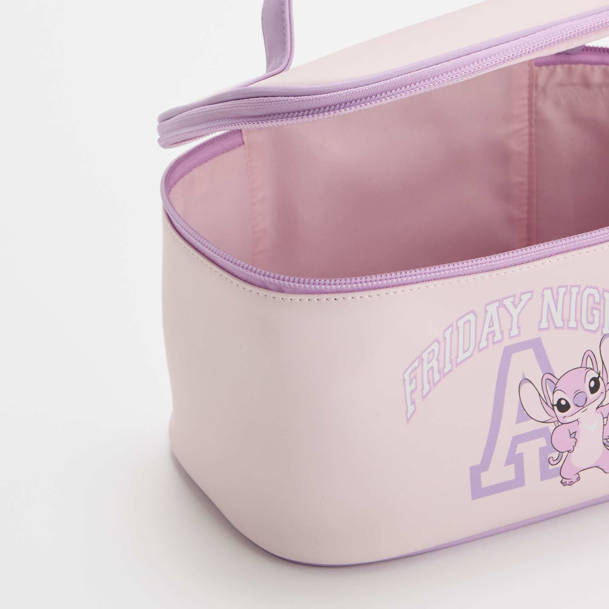 'Stitch' Vanity Case with Handle PINK