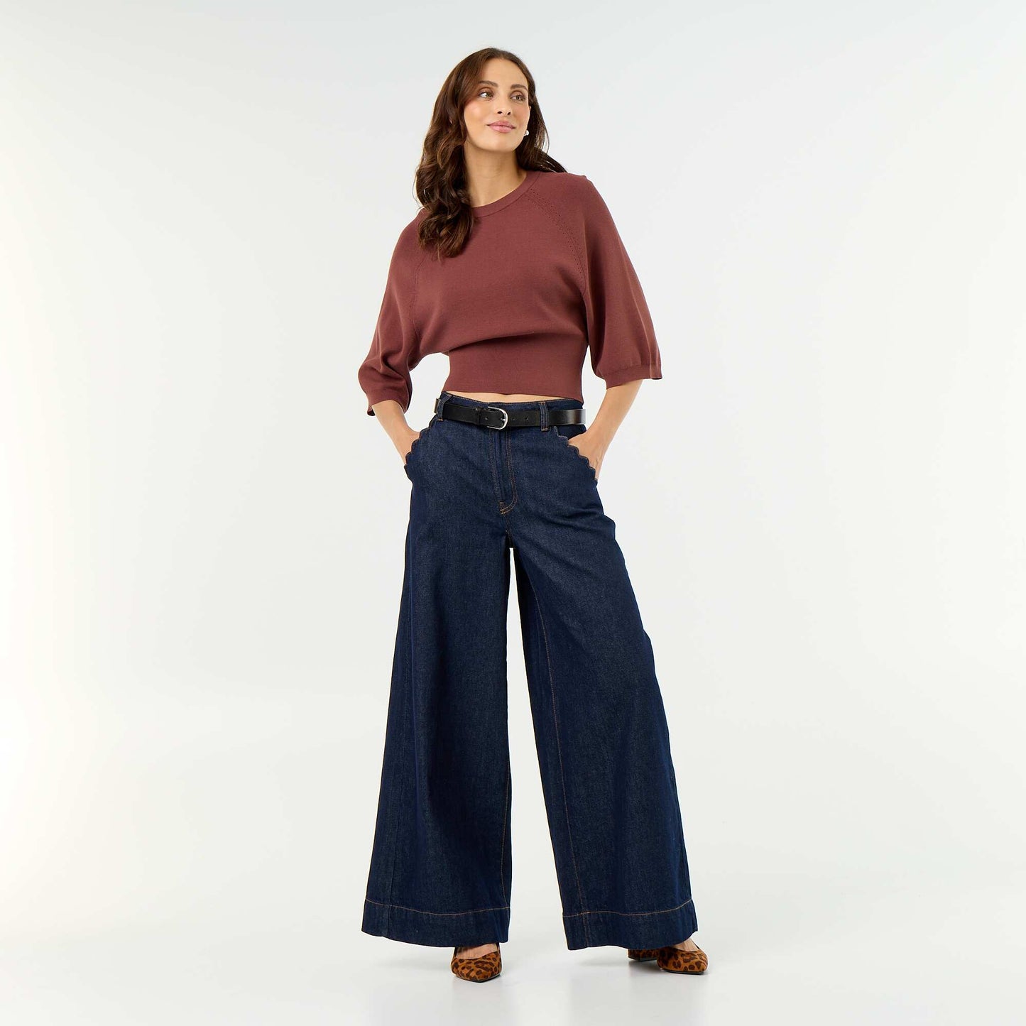 3/4 Sleeve Sweater TERRACOTTA