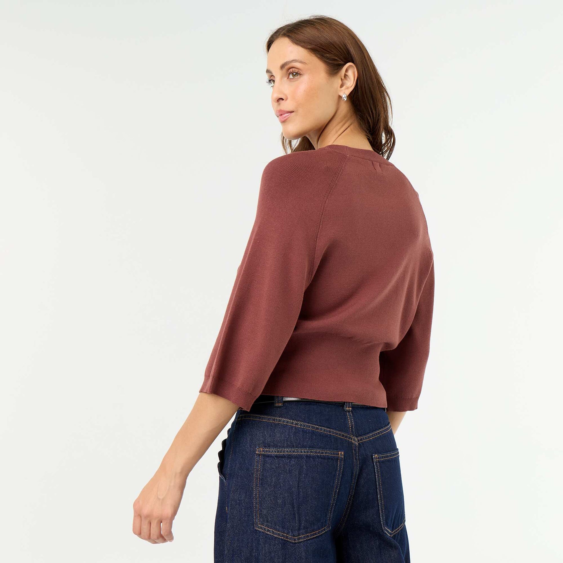 3/4 Sleeve Sweater TERRACOTTA