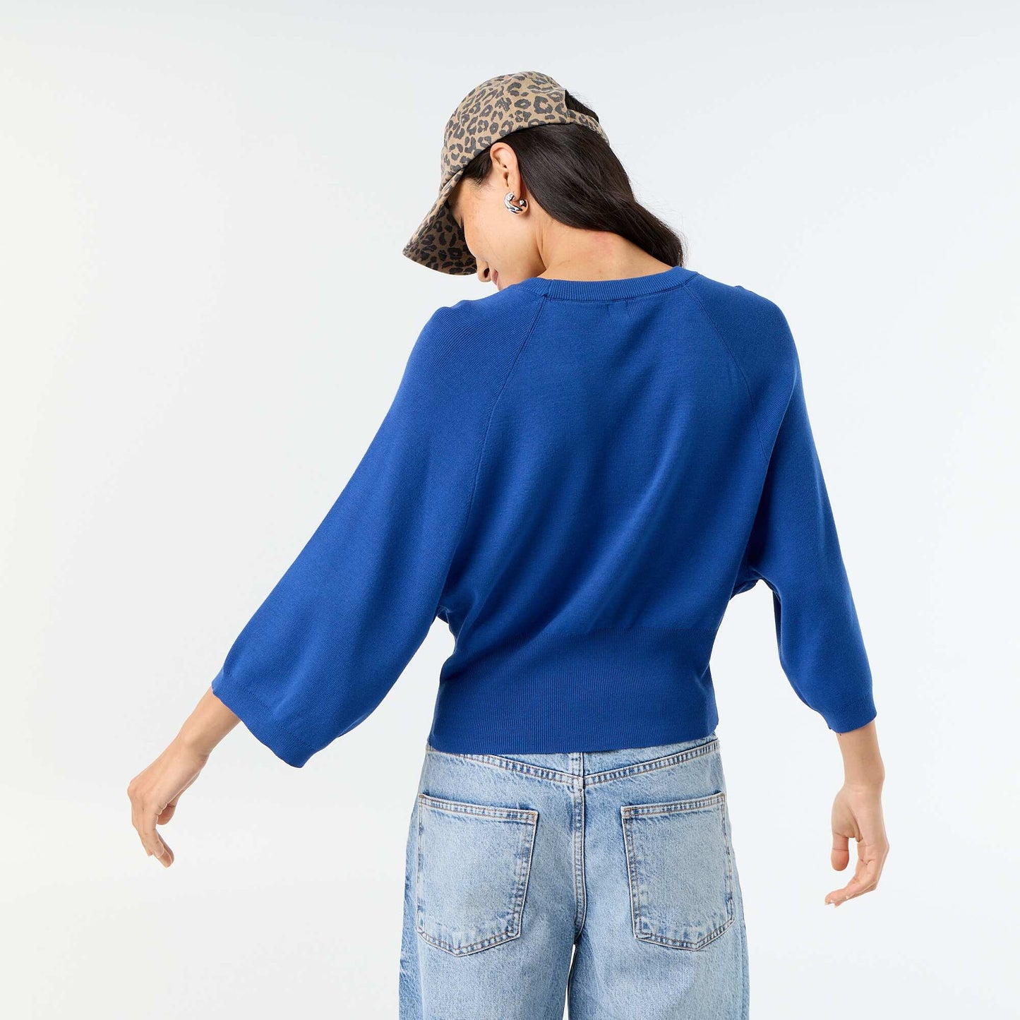 3/4 Sleeve Sweater BLUE