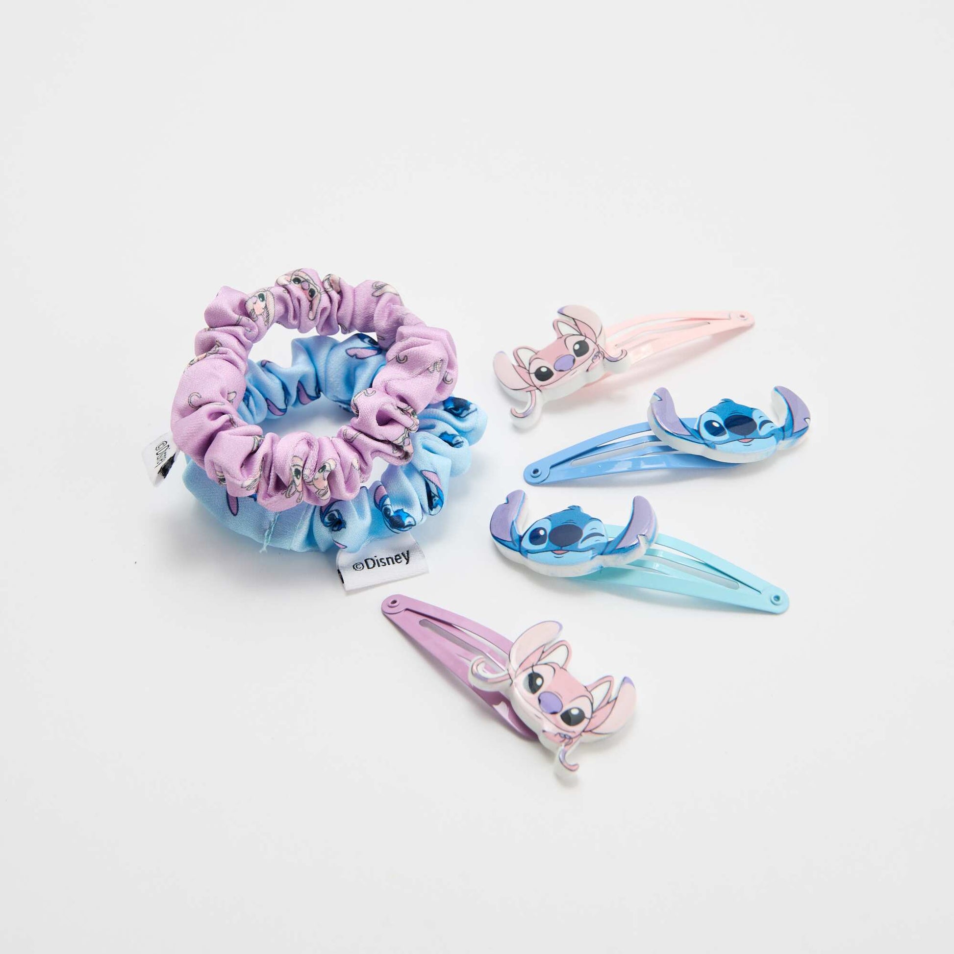 'Stitch' Snap Clips & Scrunchies Set BLUE