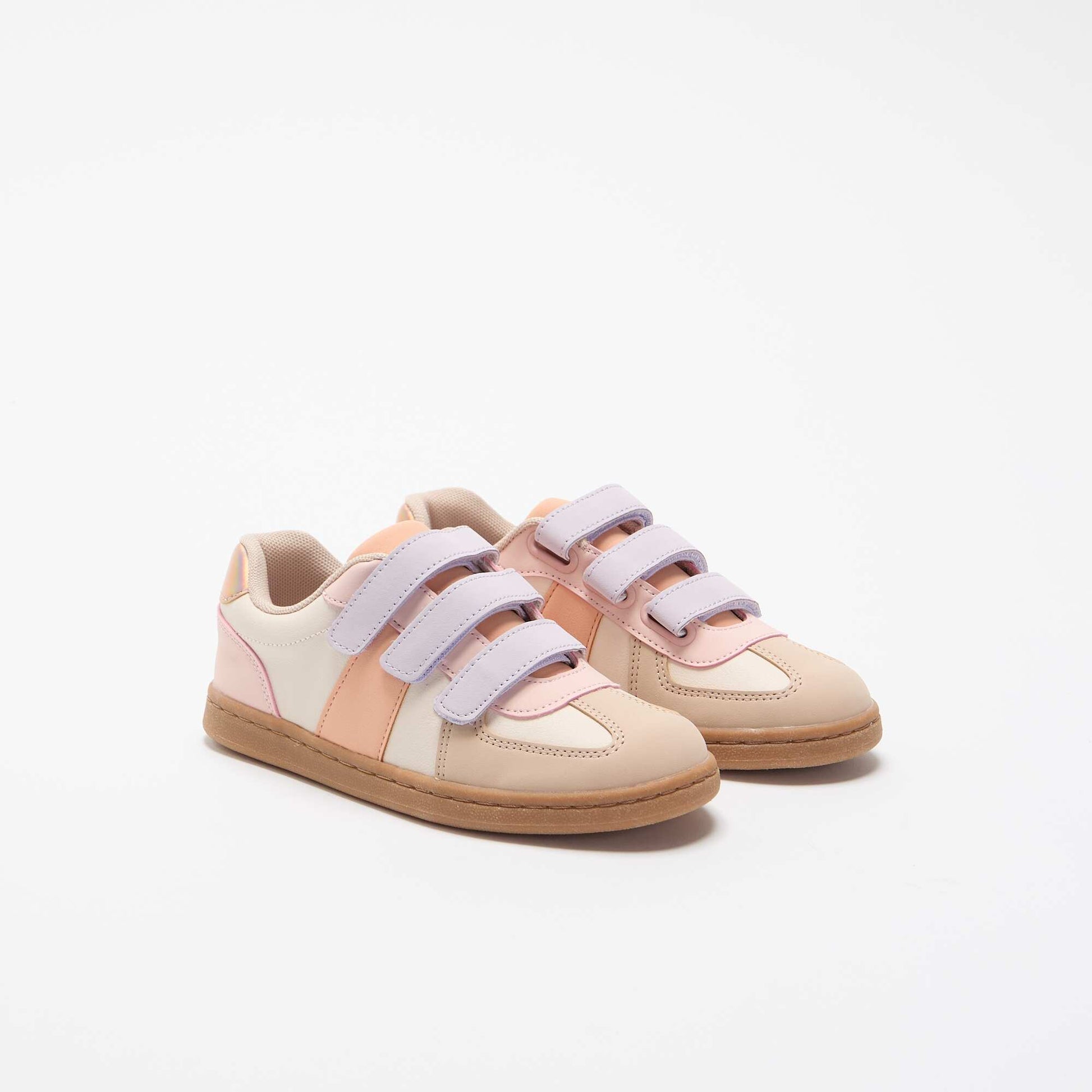 Multicolored Hook-and-Loop Sneakers BEIGE