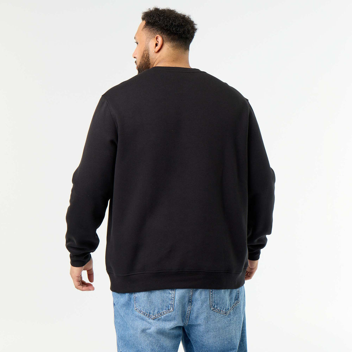 Printed Fleece Sweatshirt BLACK