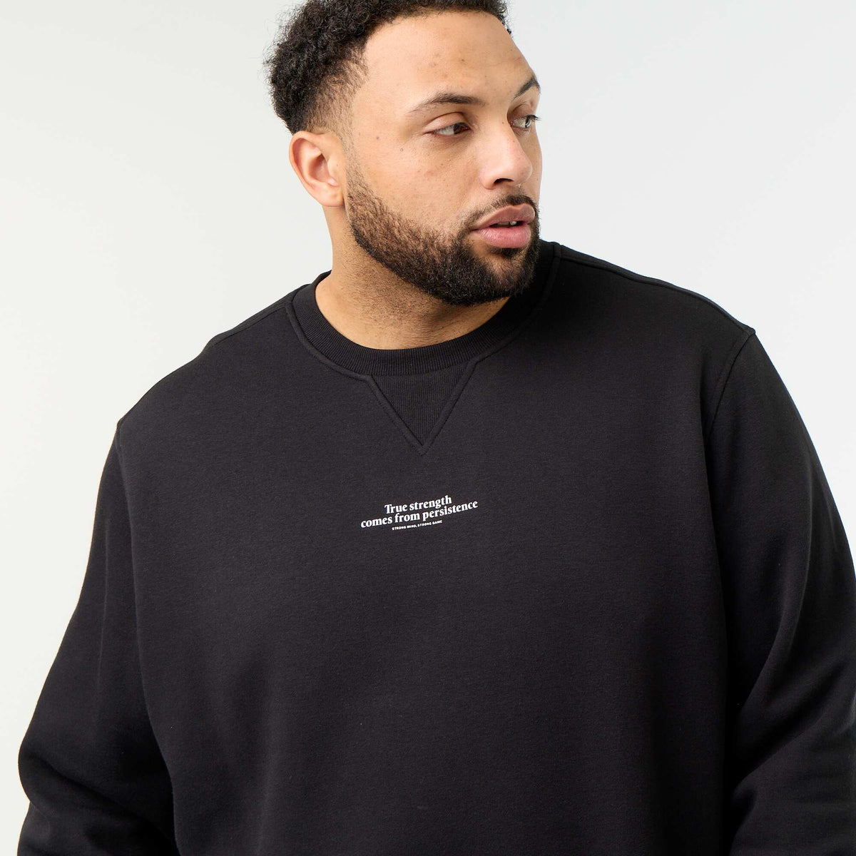 Printed Fleece Sweatshirt BLACK