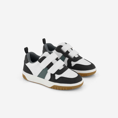 Low-top sneakers with hook-and-loop straps WHITE