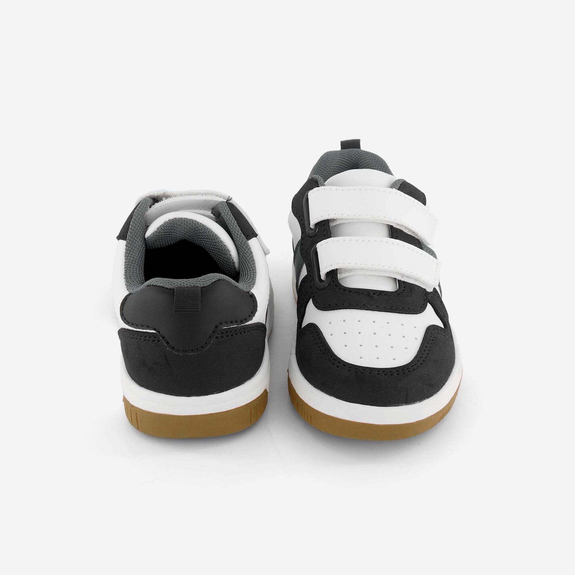 Low-top sneakers with hook-and-loop straps WHITE