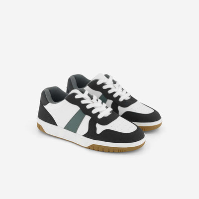Lace-Up Low-Top Sneakers WHITE